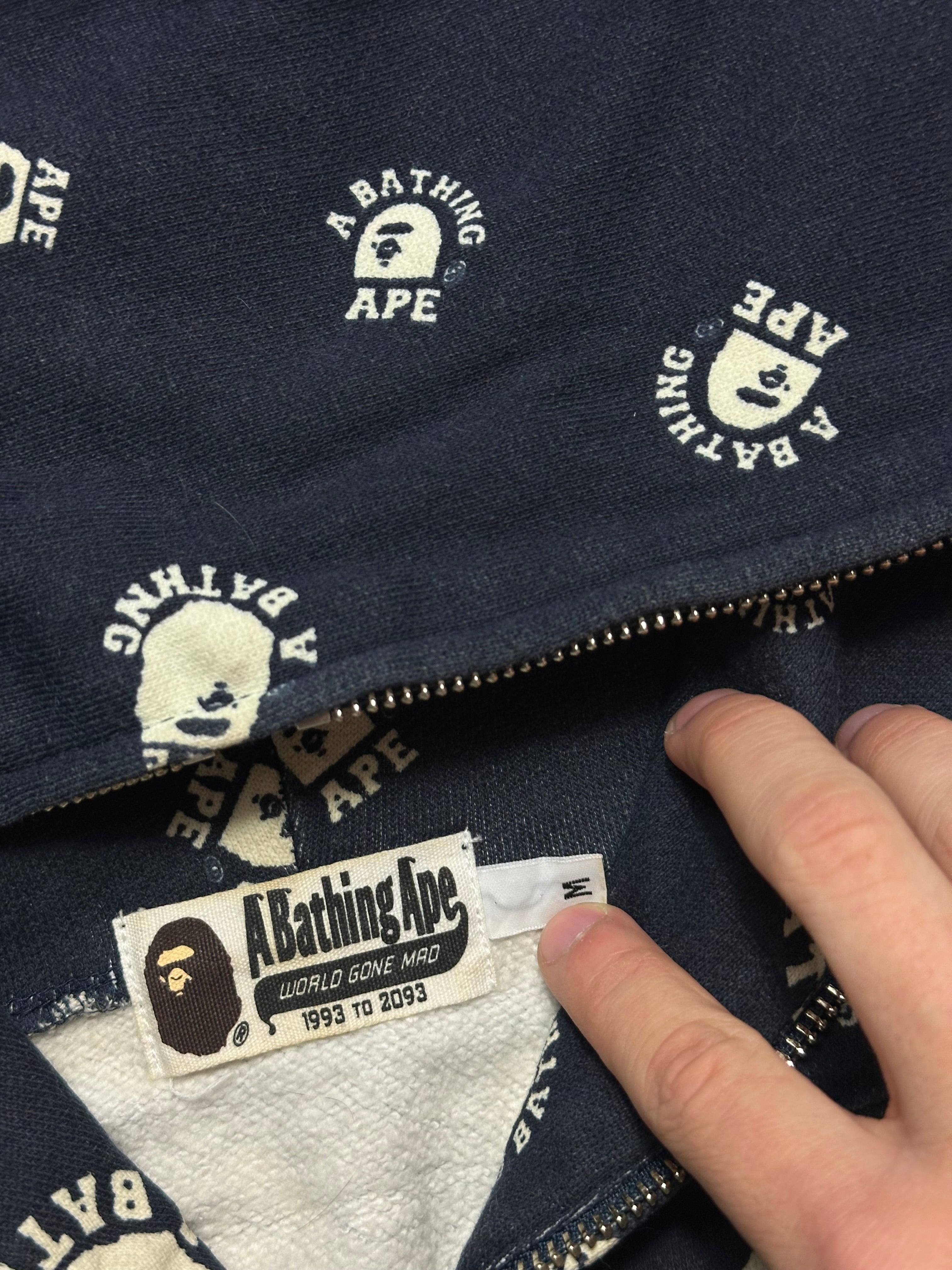 Vintage Bape AOP Zip Hoodie