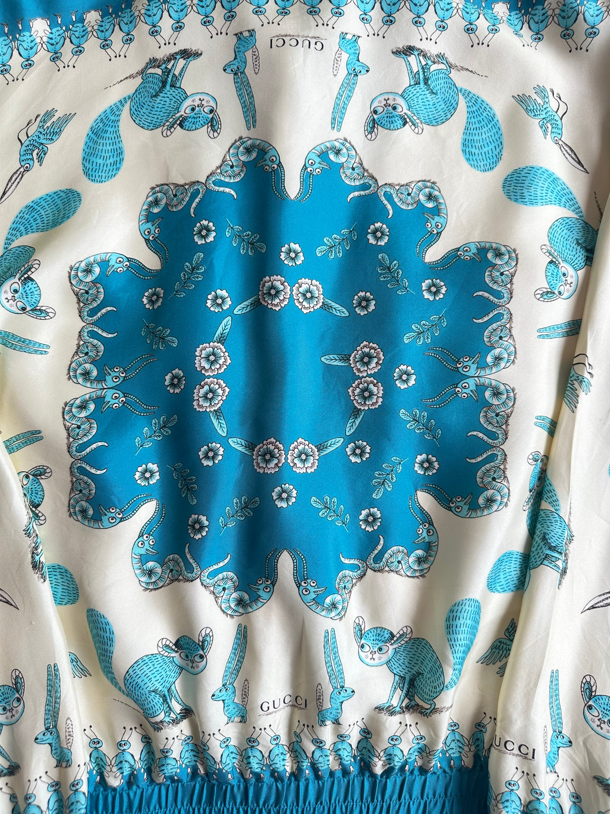 Gucci x Freya Hartas Silk Bomber Jacket