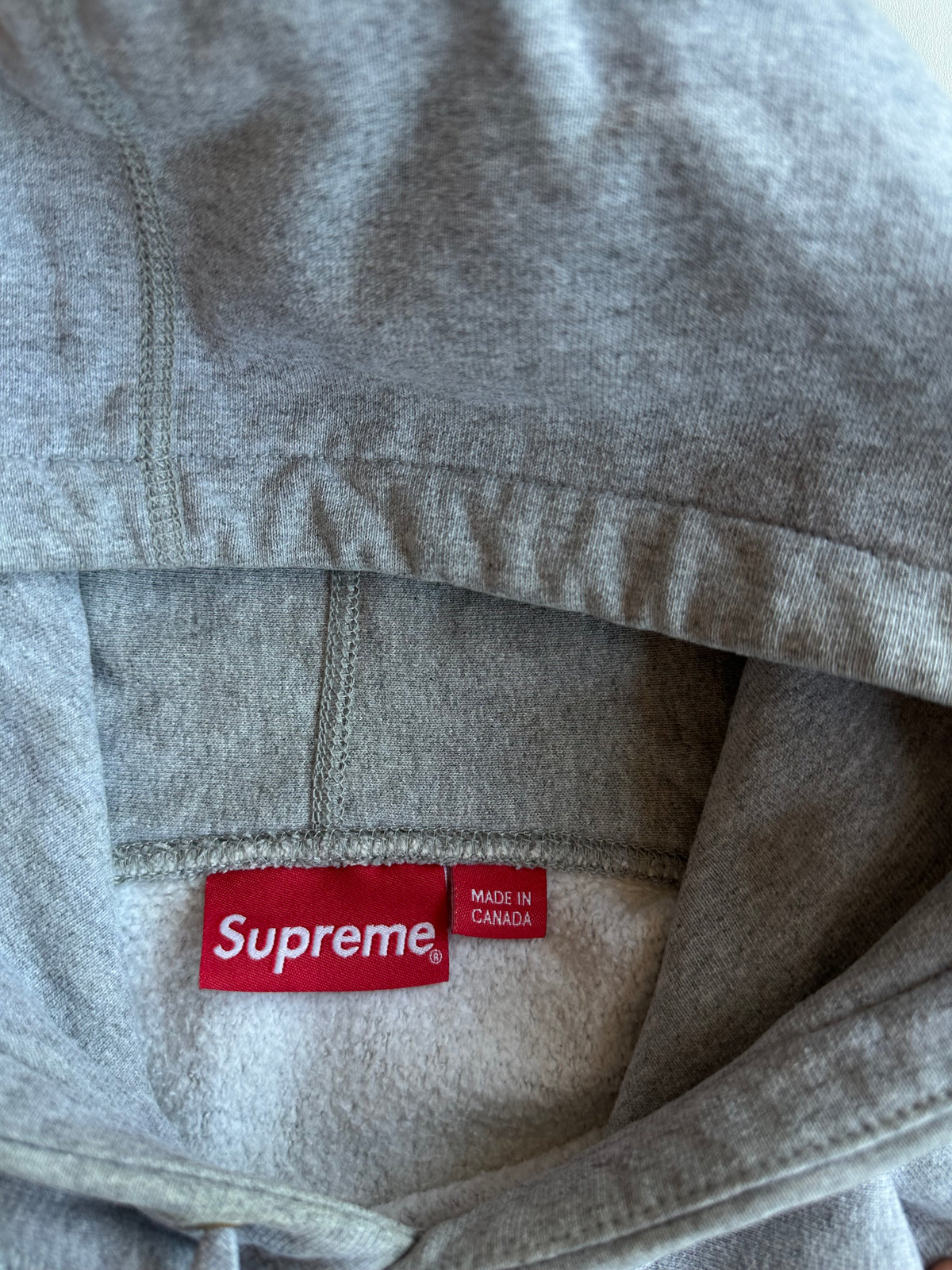Supreme Chenille Hooded Sweatshirt Heather Grey – SS19