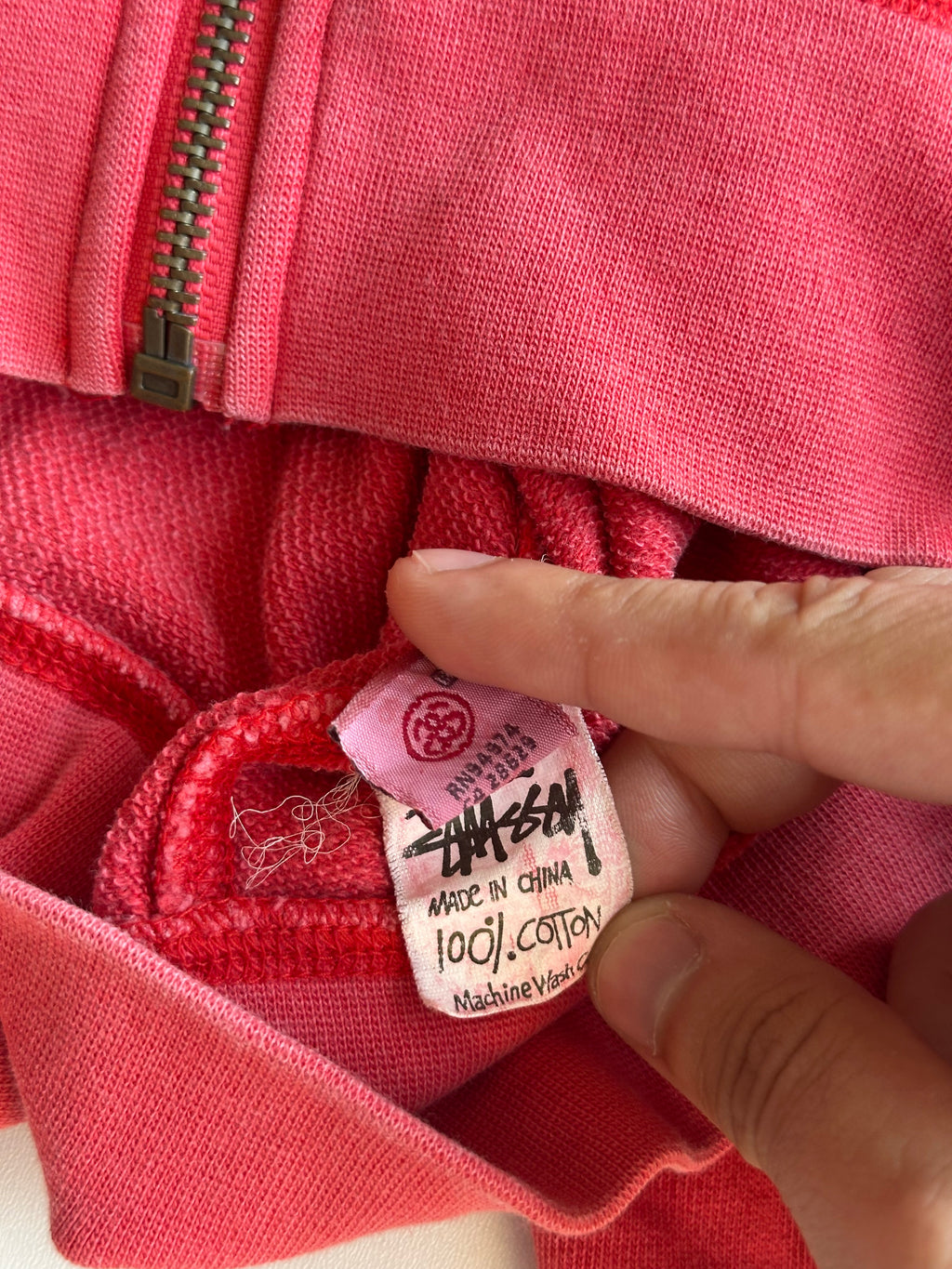 Vintage Stussy 8 Ball Logo Zip Hoodie