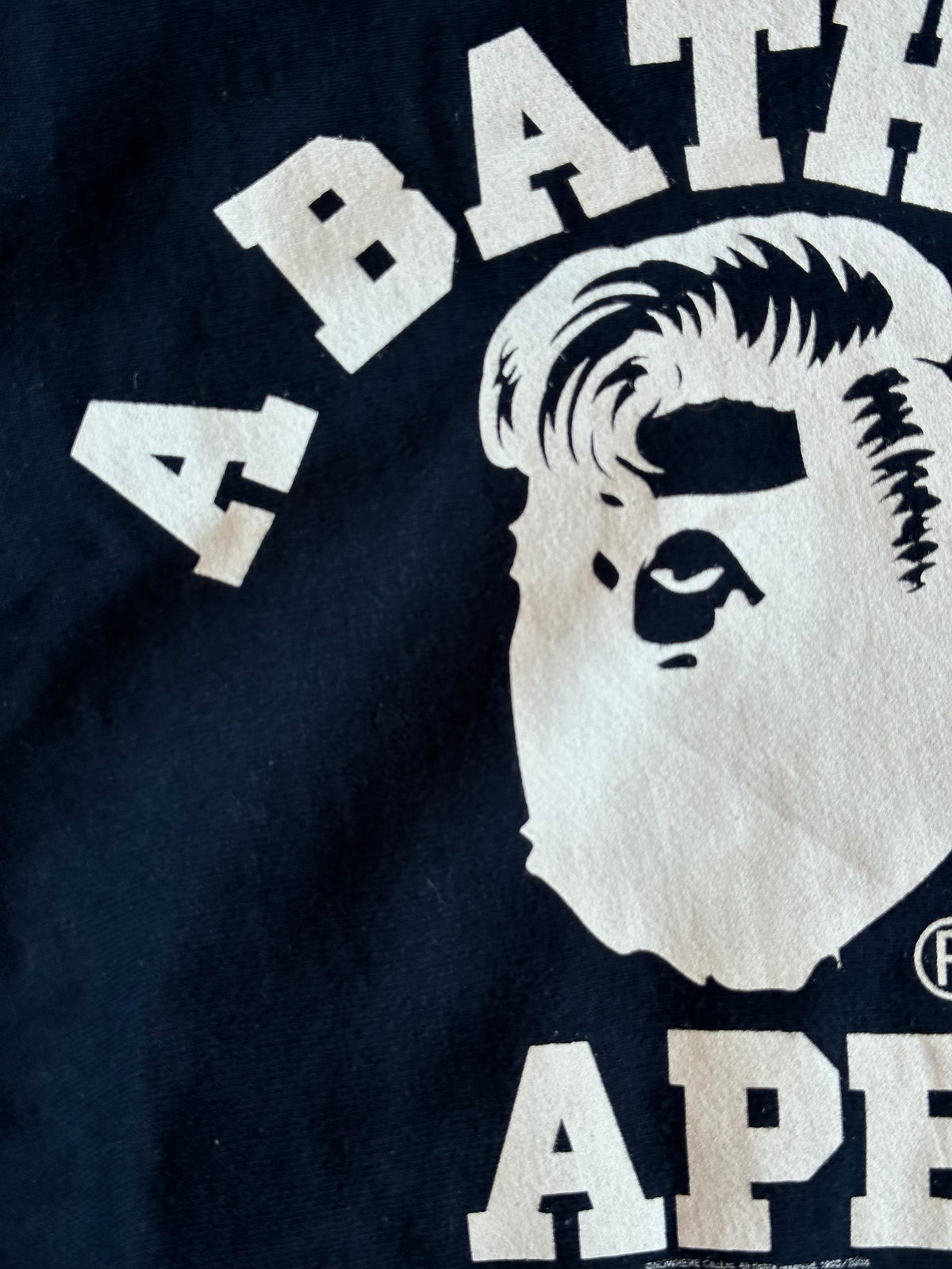 BAPE Harajuku Opening Pompadour College Crewneck Navy – 2008 – Size M