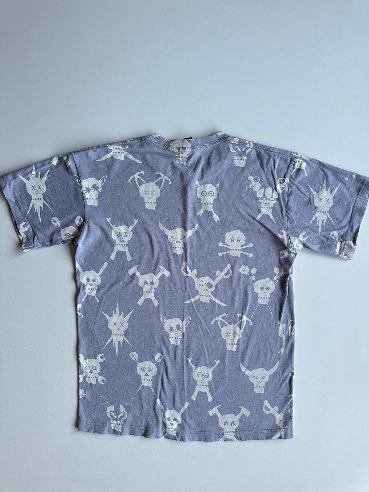 Vintage Stüssy Skull All Over Print Tee Grey – Red Tag
