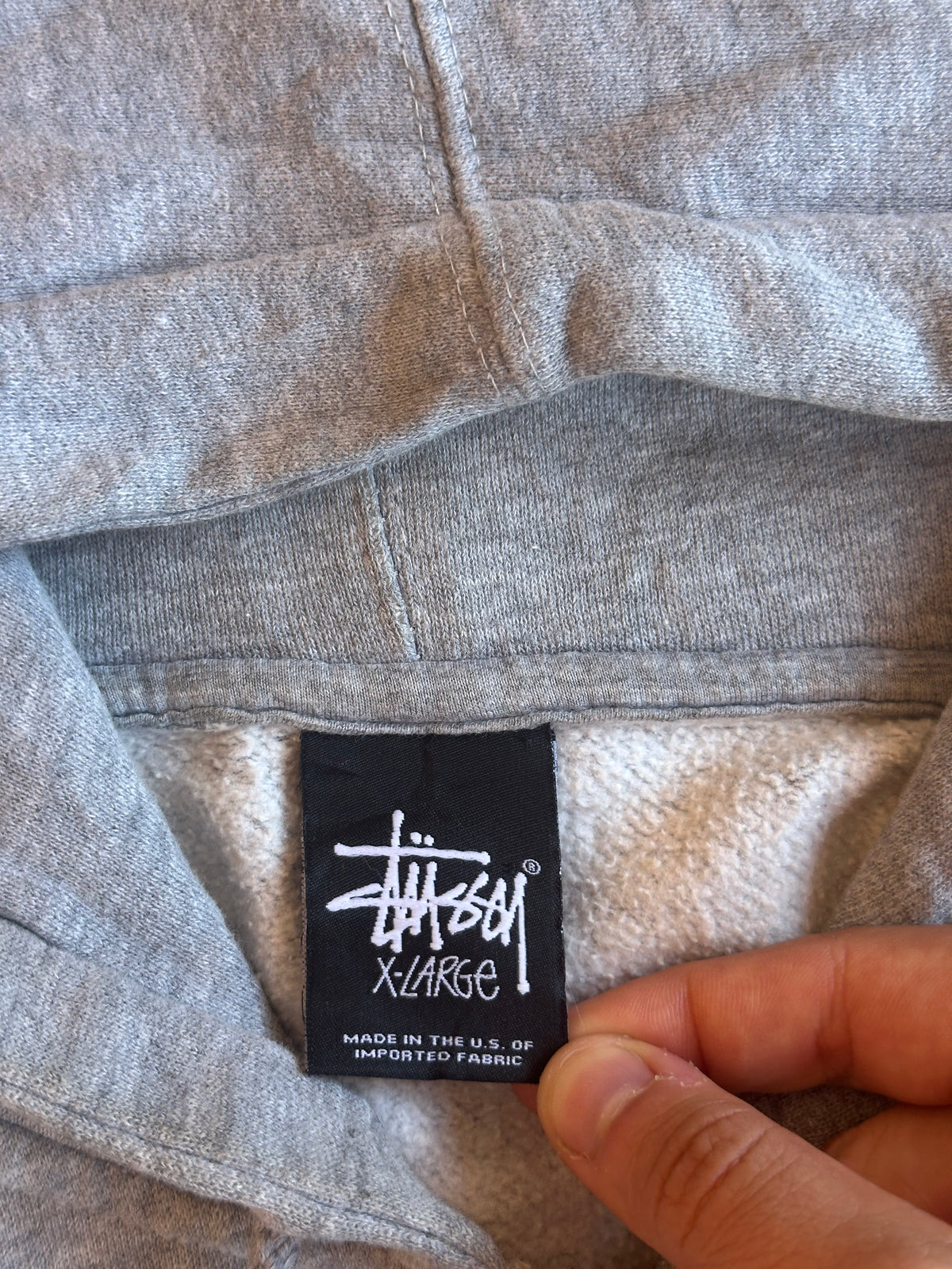 Stussy Basic Logo Zip Hoodie Ash Heather