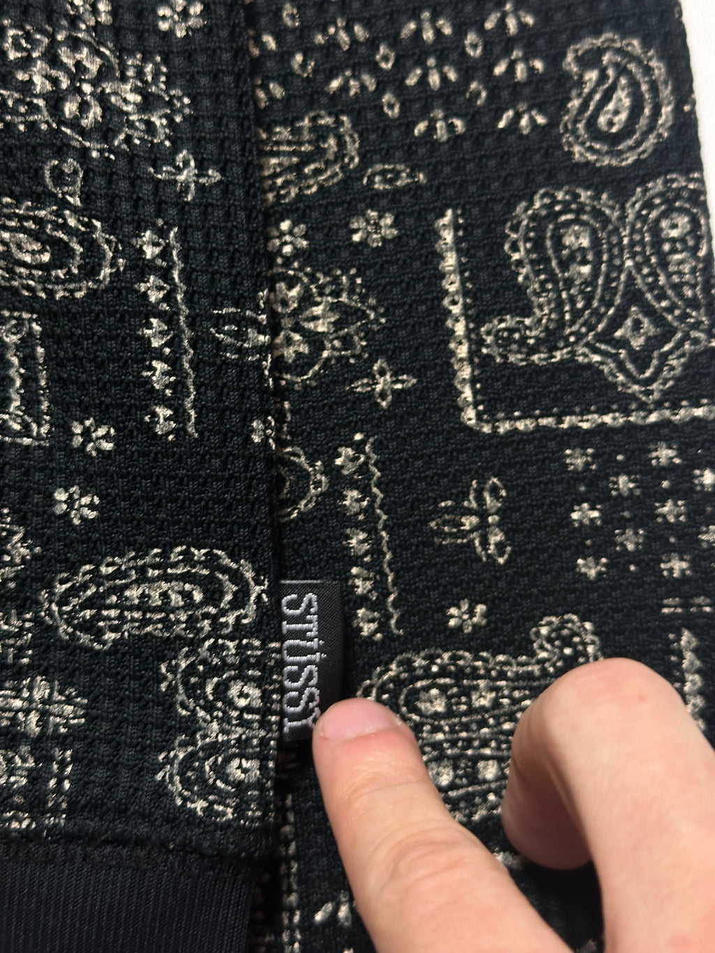 Vintage Stussy Thermal Zip Hoodie