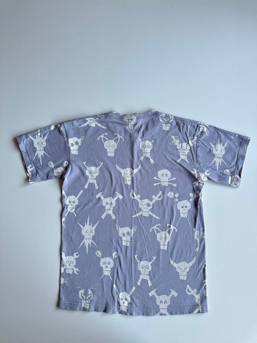 Vintage Stüssy Skull All Over Print Tee Grey – Red Tag