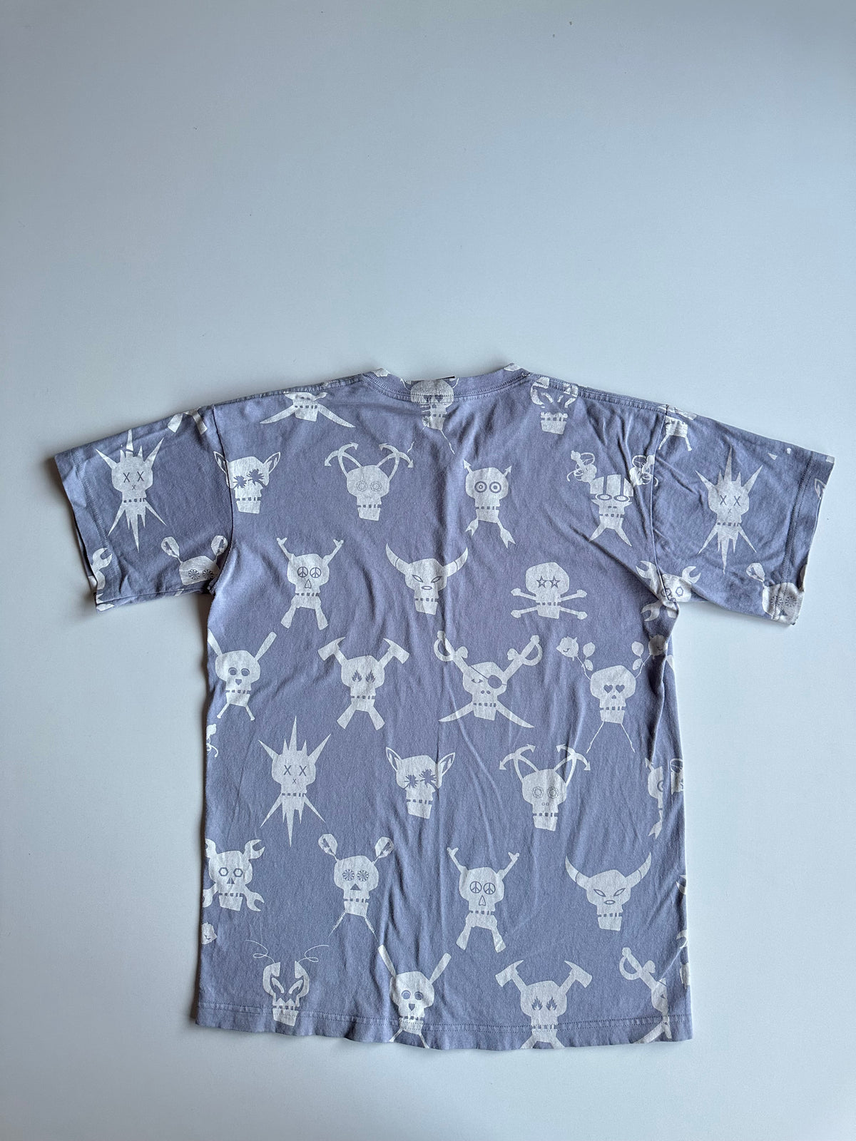 Vintage Stüssy Skull All Over Print Tee Grey – Red Tag