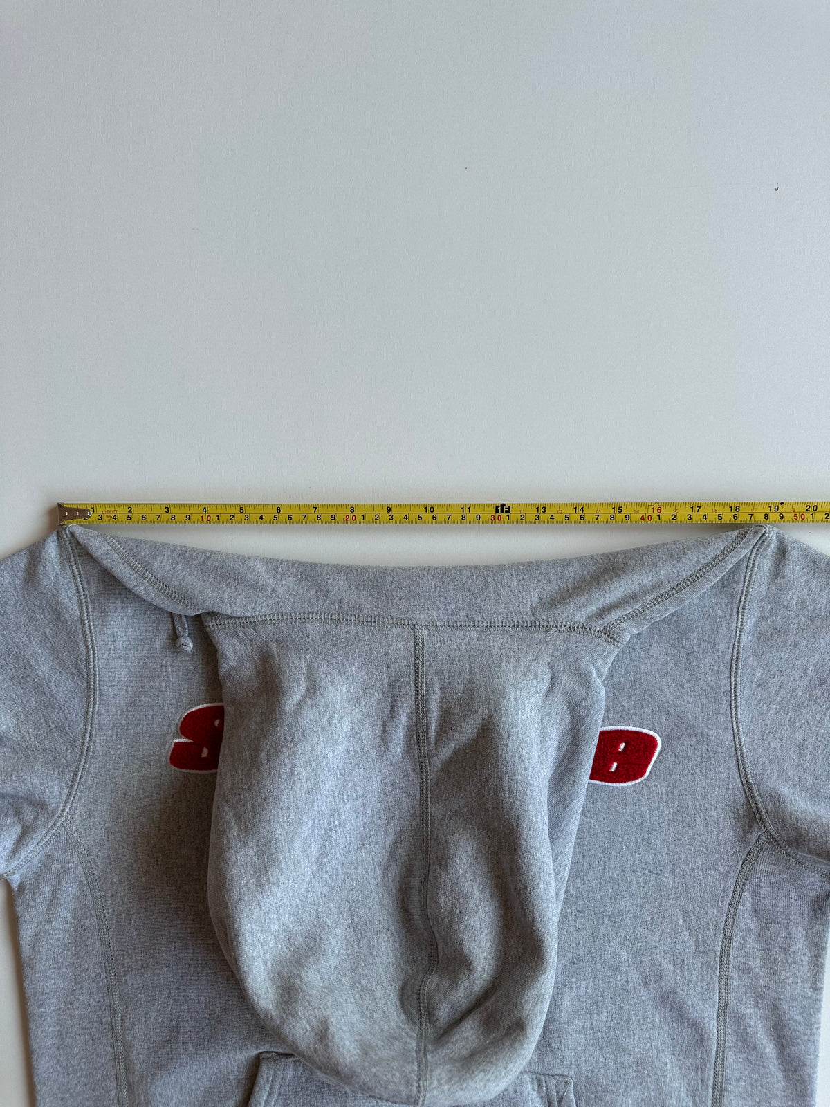 Supreme Chenille Hooded Sweatshirt Heather Grey – SS19