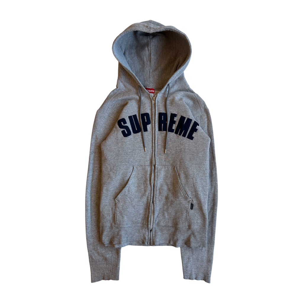 Supreme Arc Logo Zip Up Hoodie Heather Grey – 2001