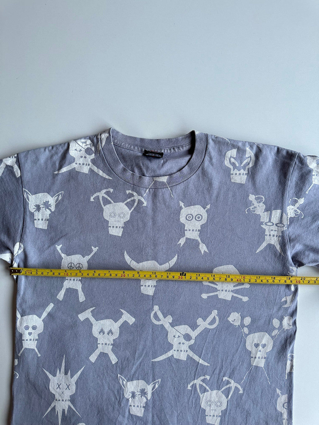 Vintage Stüssy Skull All Over Print Tee Grey – Red Tag