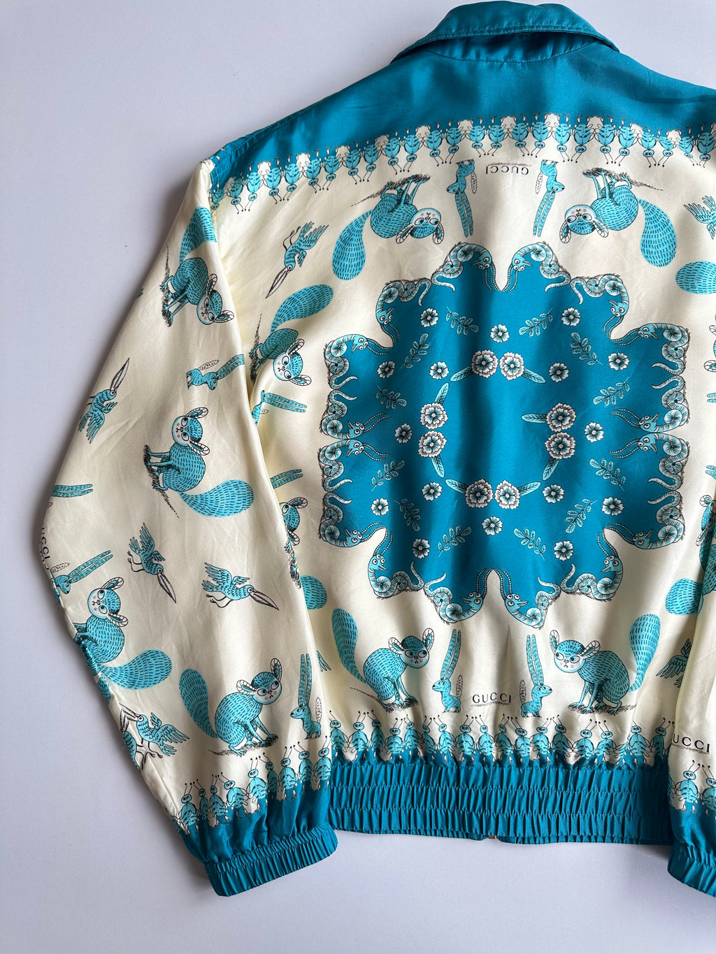 Gucci x Freya Hartas Silk Bomber Jacket