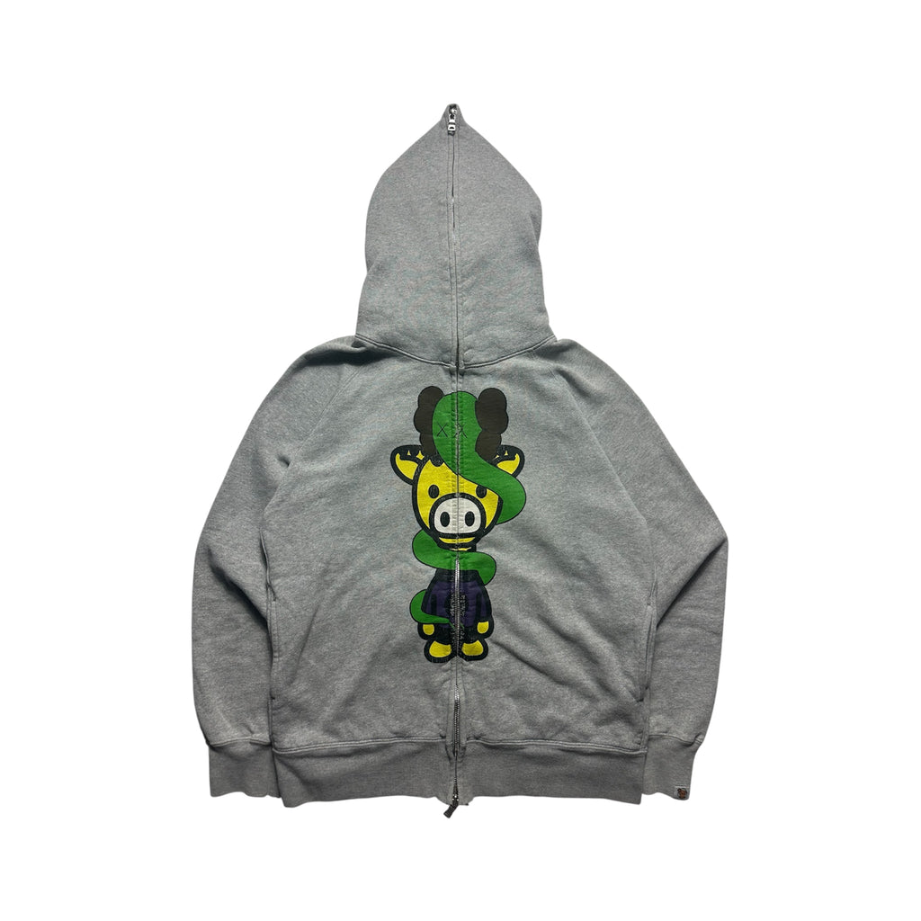 Vintage Bape x Kaws Zip Hoodie