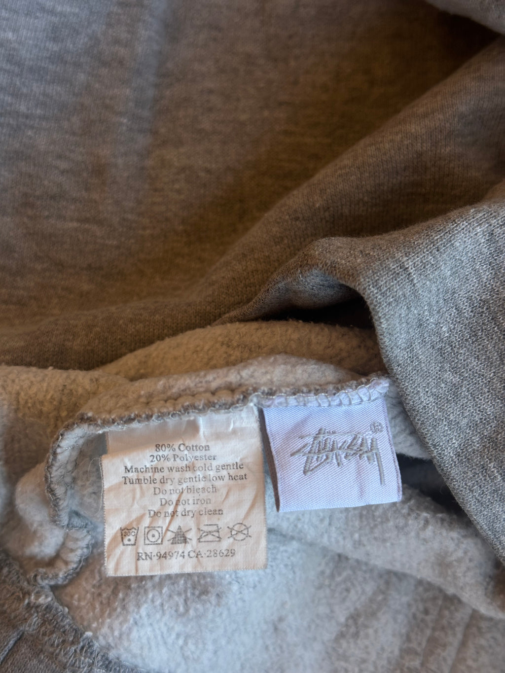 Stussy Basic Logo Zip Hoodie Ash Heather