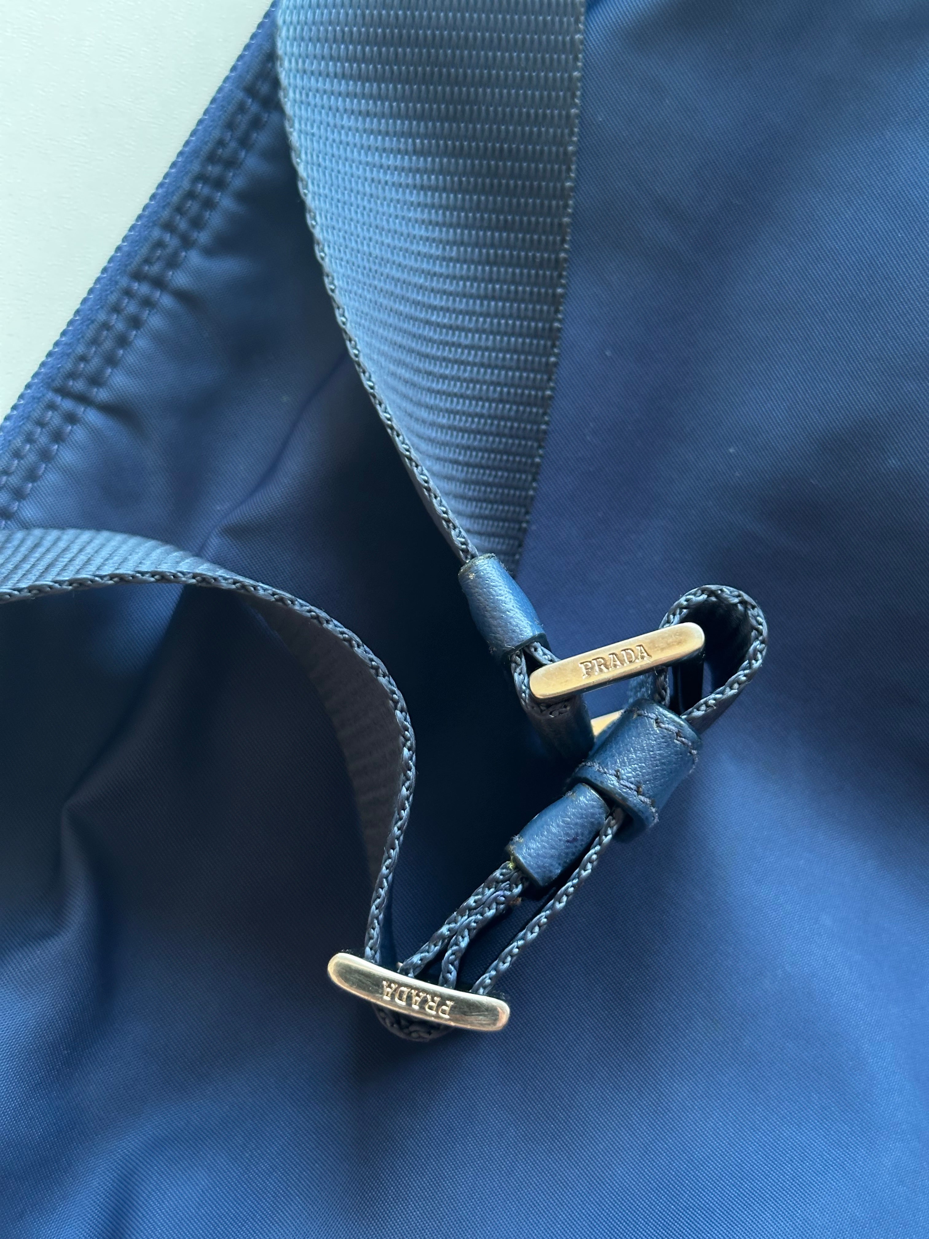 Vintage Prada Re-Nylon Classic Crossbody Royal Blue Bag