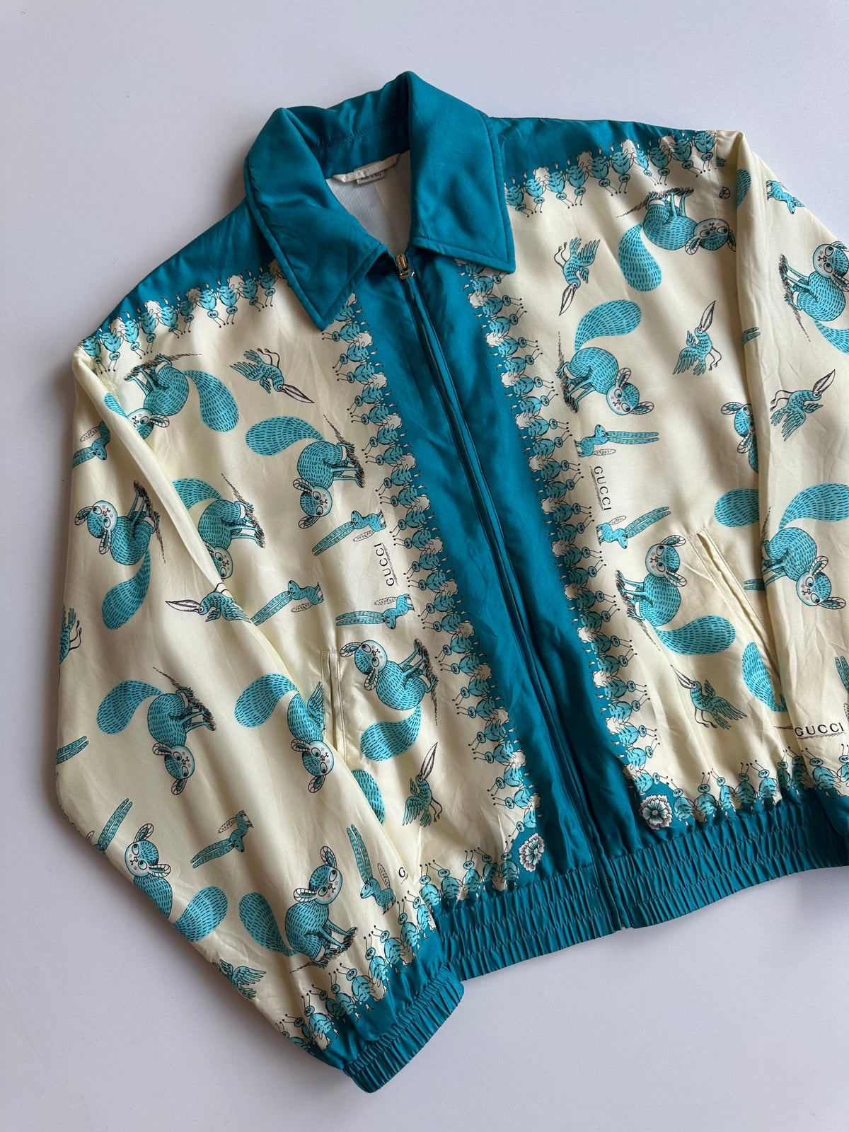 Gucci x Freya Hartas Silk Bomber Jacket