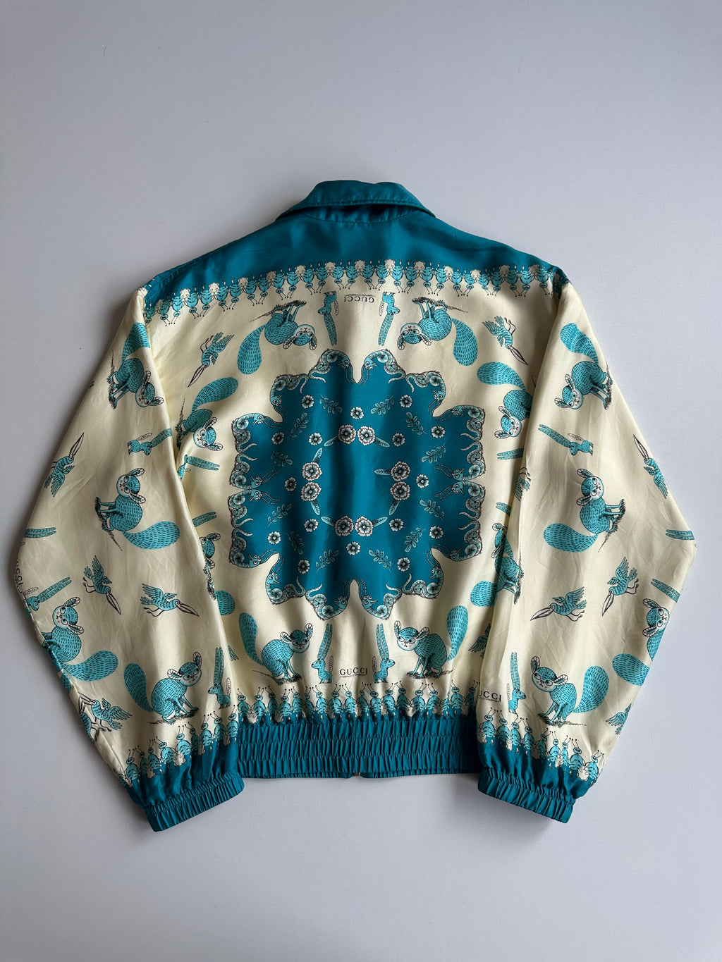 Gucci x Freya Hartas Silk Bomber Jacket