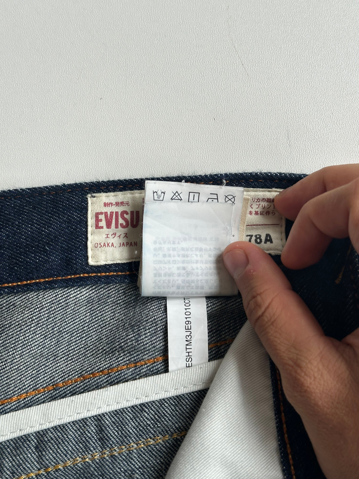EVISU Graffiti Daruma Daicock Slim Fit Jeans #2010 Indigo – SS23 – W30 L34