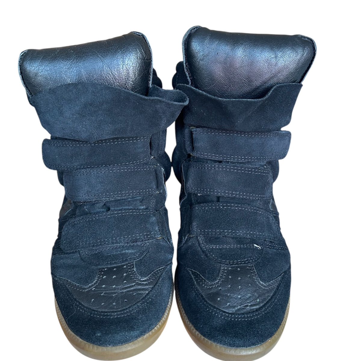 Isabel Marant Bekett Black Suede Wedge Sneakers – Size 39