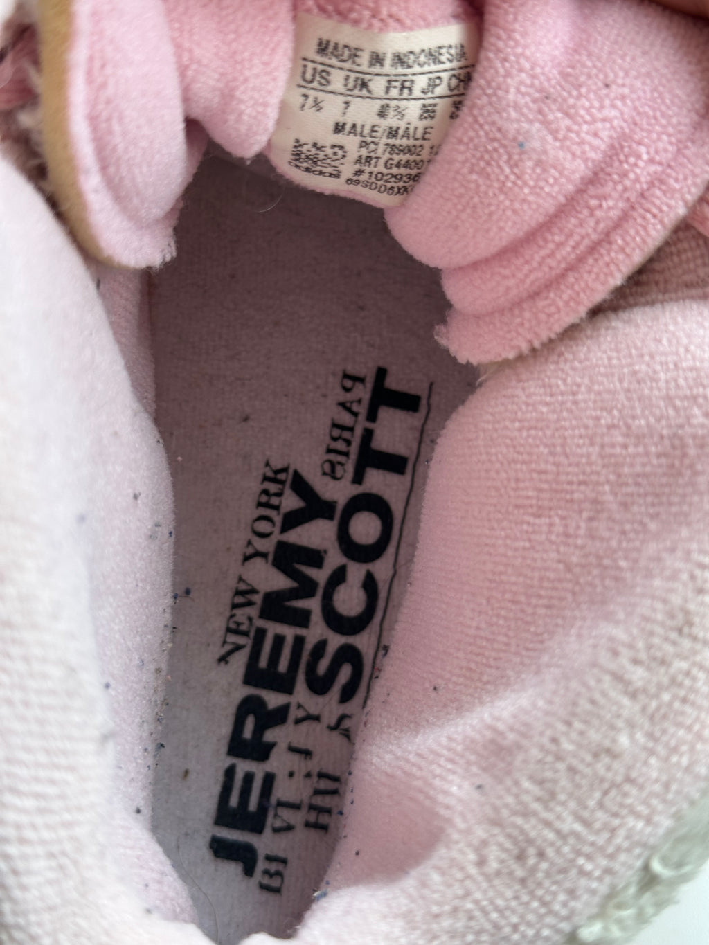 Vintage Adidas x Jeremy Scott Pink Fur Panda