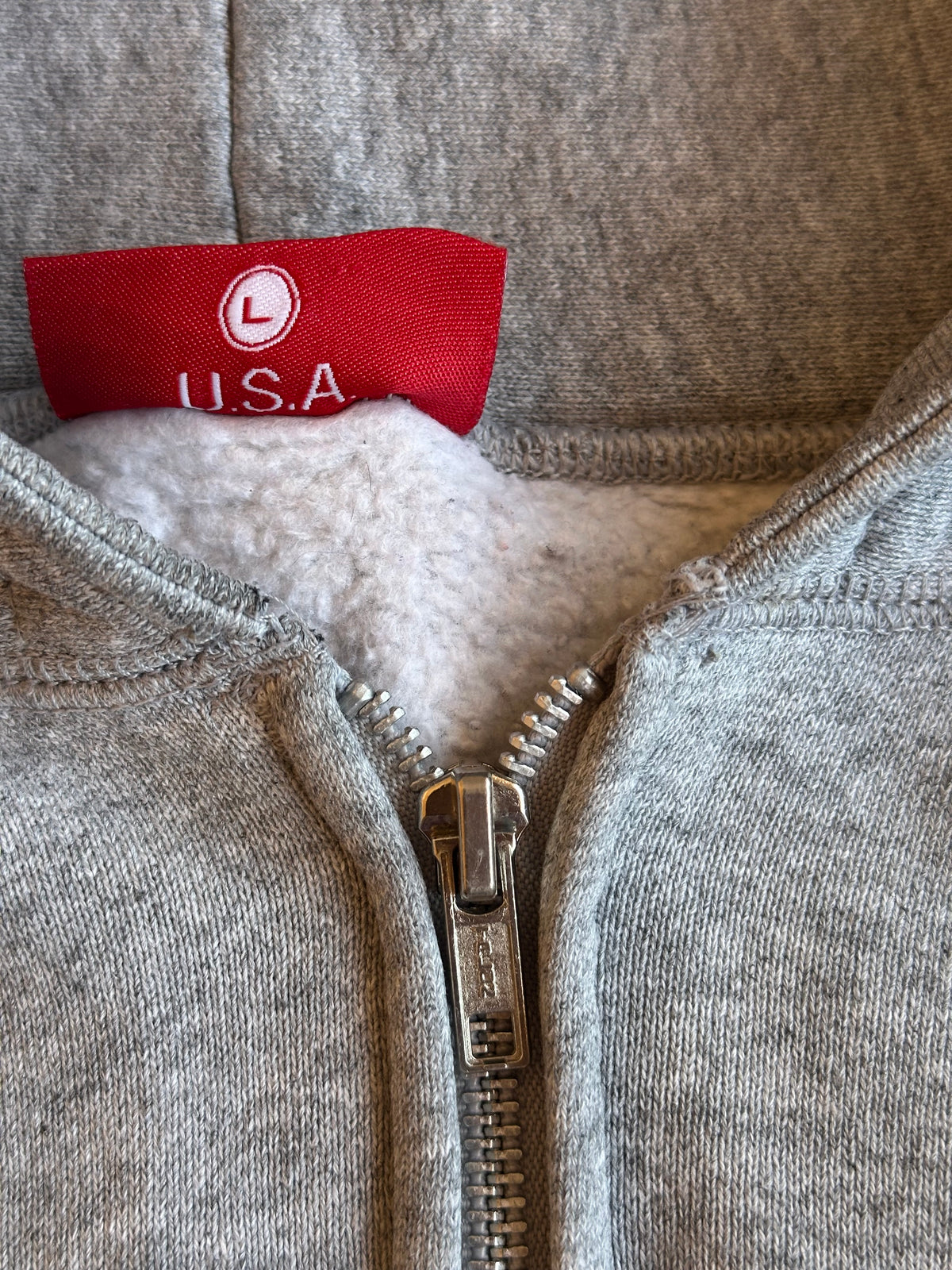 Supreme Arc Logo Zip Up Hoodie Heather Grey – 2001
