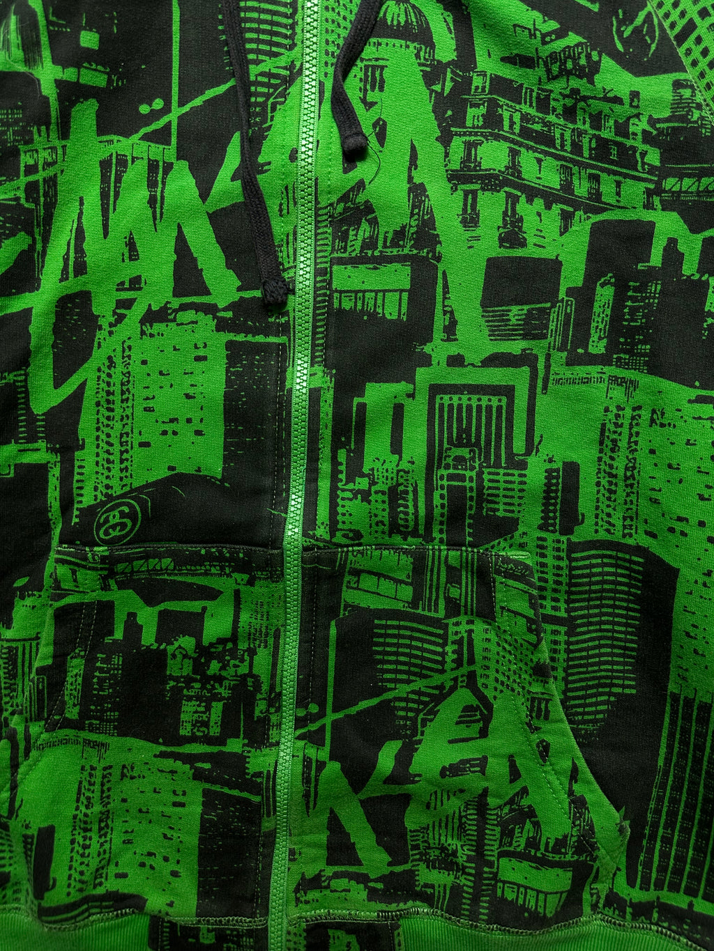 Vintage Stussy AOP Zip Hoodie