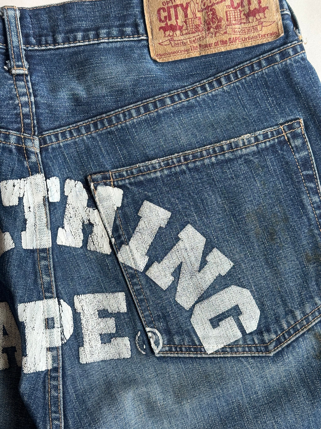 Vintage Bape Back Logo Jeans