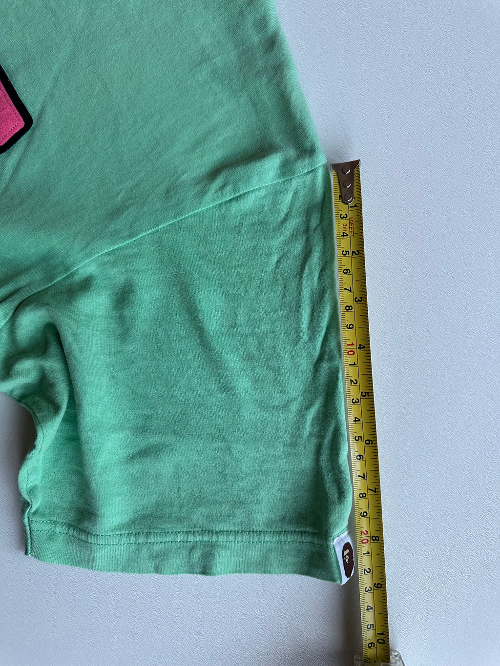 BAPE Varsity Logo Tee Mint Green / Pink