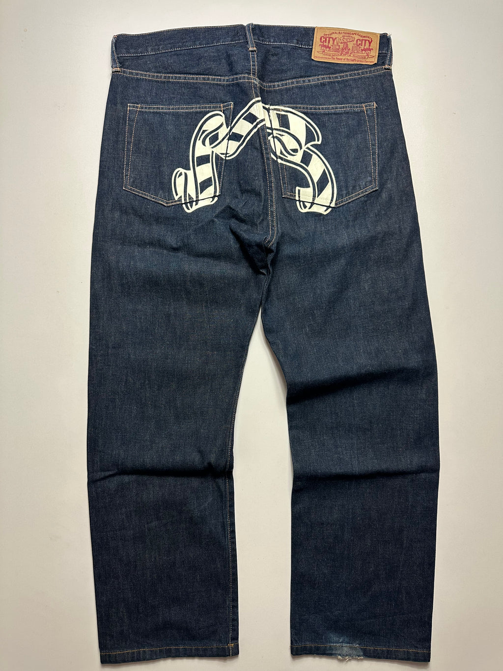 Vintage 00’ Bape Sad Face Baggy Jeans