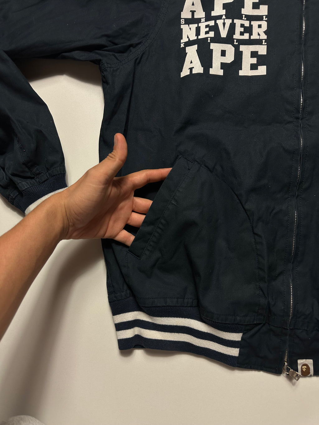 BAPE Ape Shall Never Kill Ape Busy Works Zip Jacket Navy