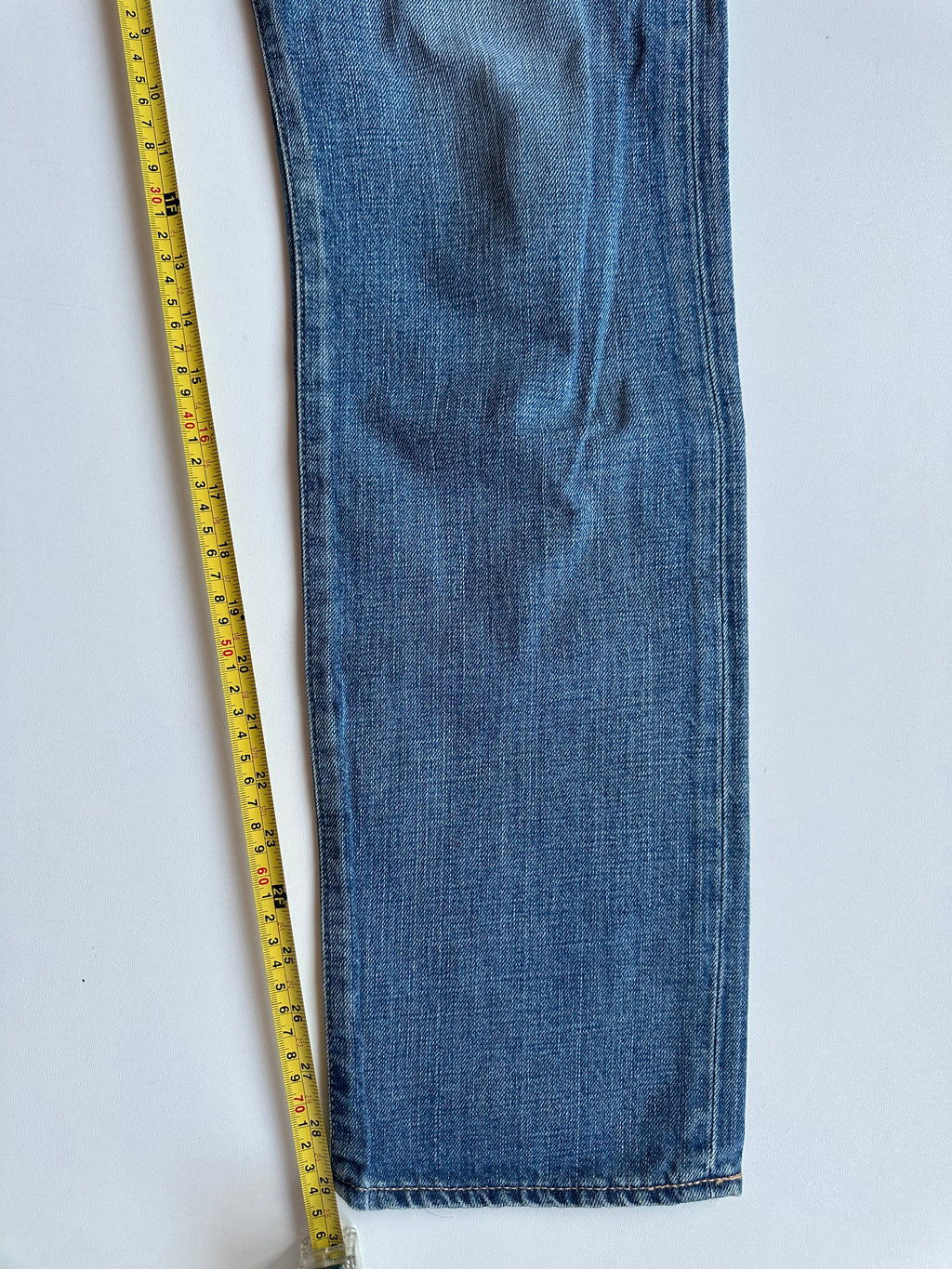 BAPE Studded Ape Head Denim Jeans Washed Blue