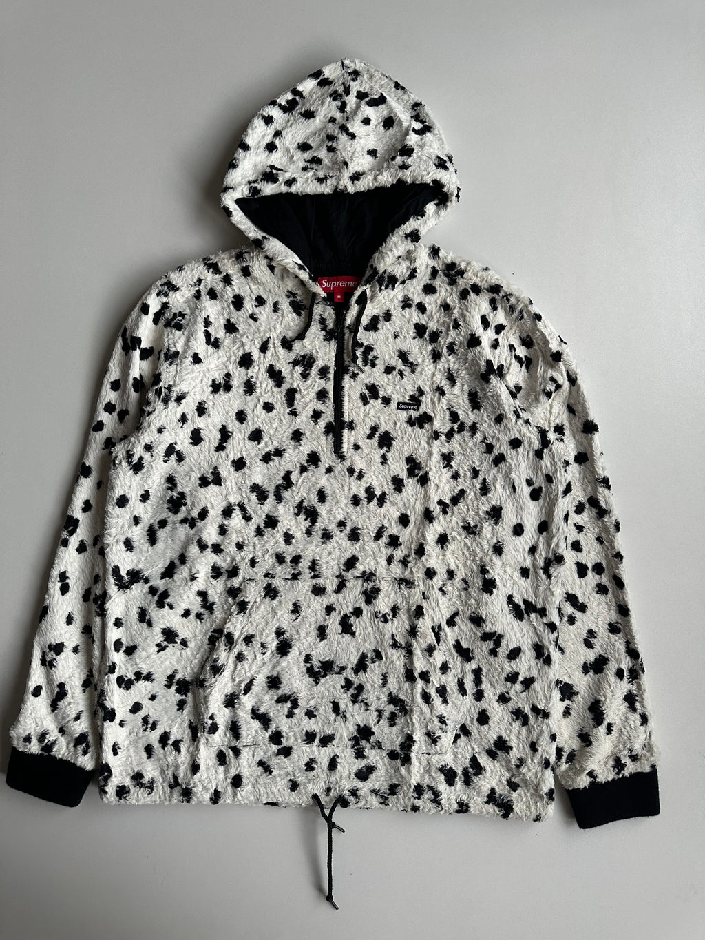 Supreme Fur Pullover Hoodie Dalmatian – SS14 - Size M