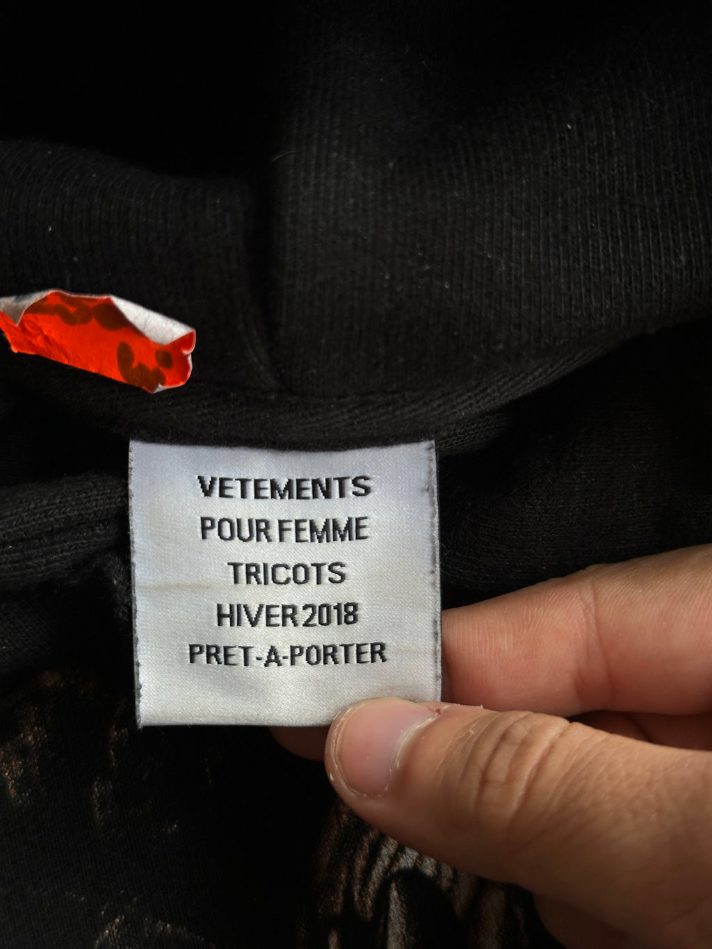 AW18 Vetements Misplaced Skull Hoodie