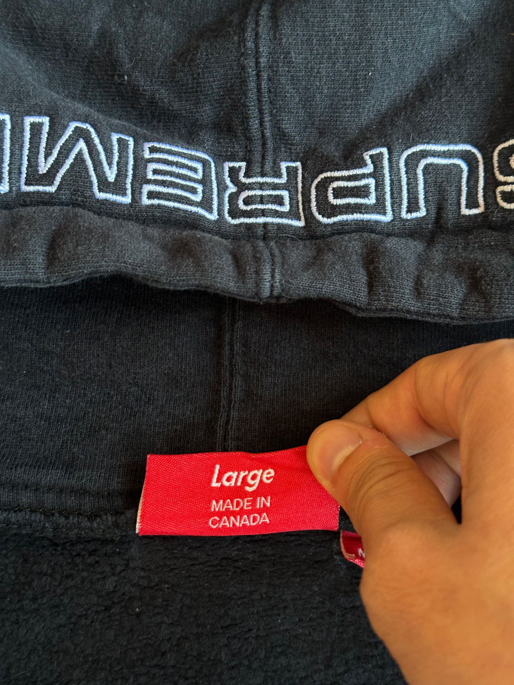 Supreme Topline Zip Up Sweatshirt Black – SS19