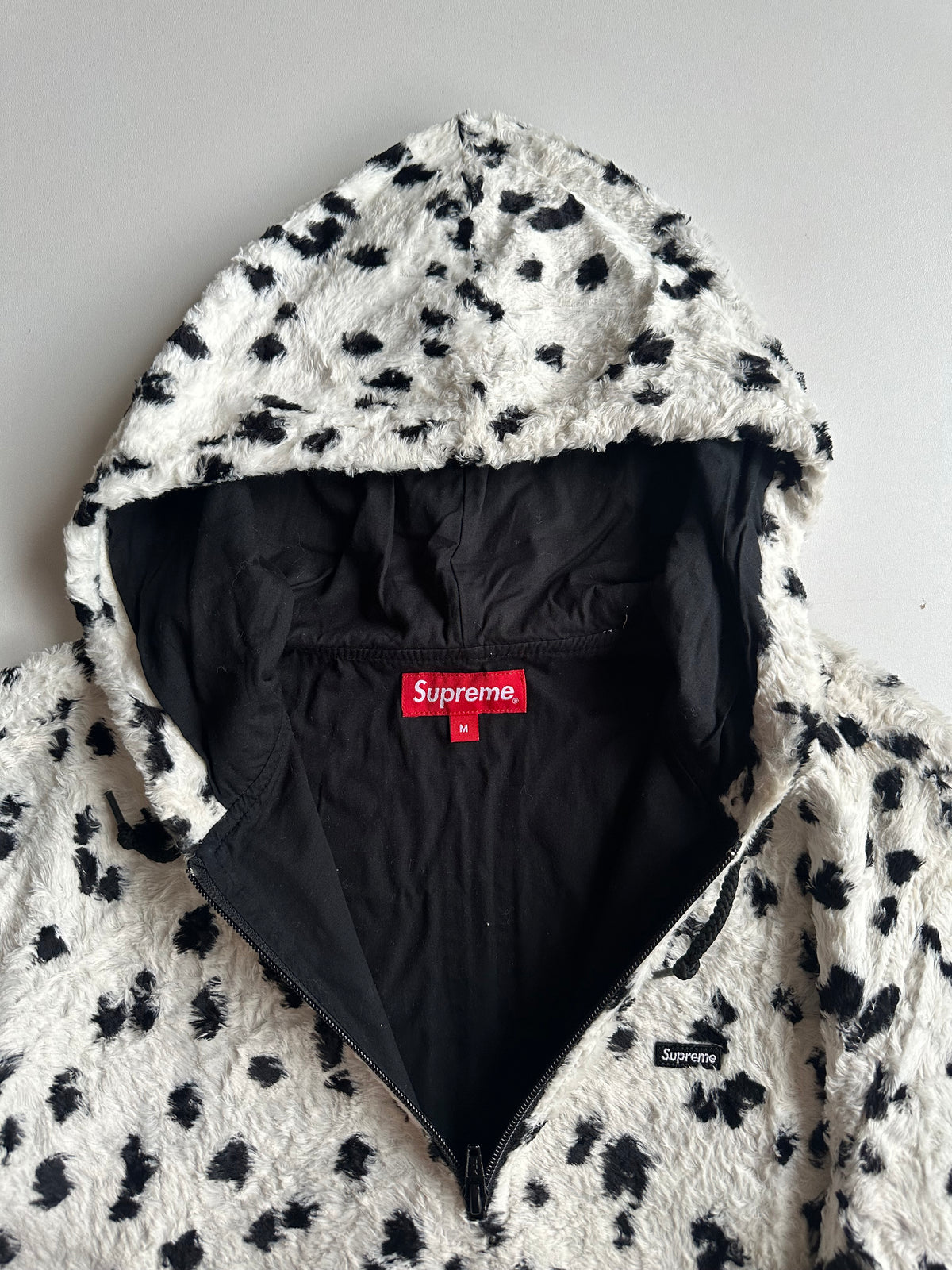 Supreme Fur Pullover Hoodie Dalmatian – SS14 - Size M