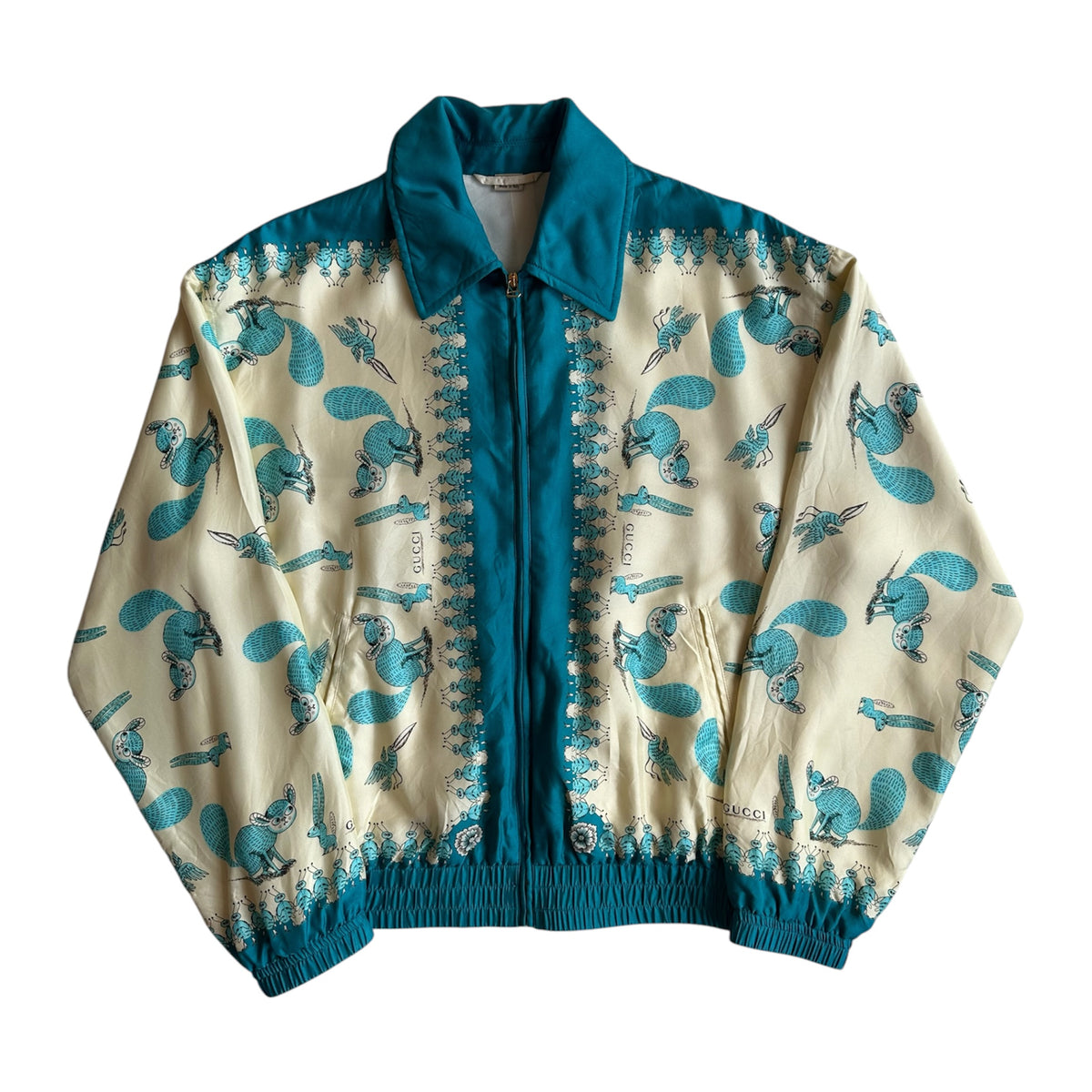 Gucci x Freya Hartas Silk Bomber Jacket