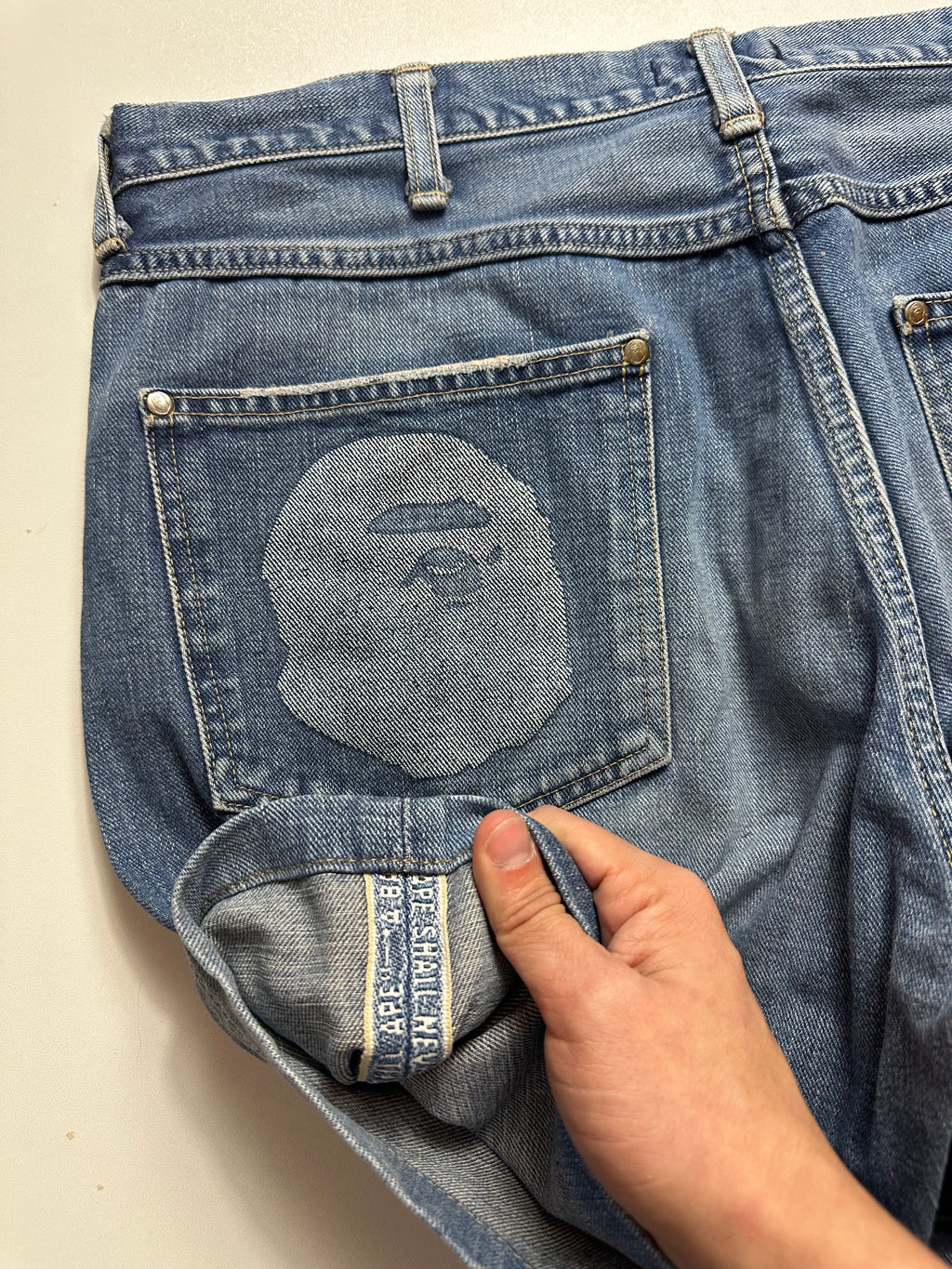 Vintage Bape Head Selvedge Jorts