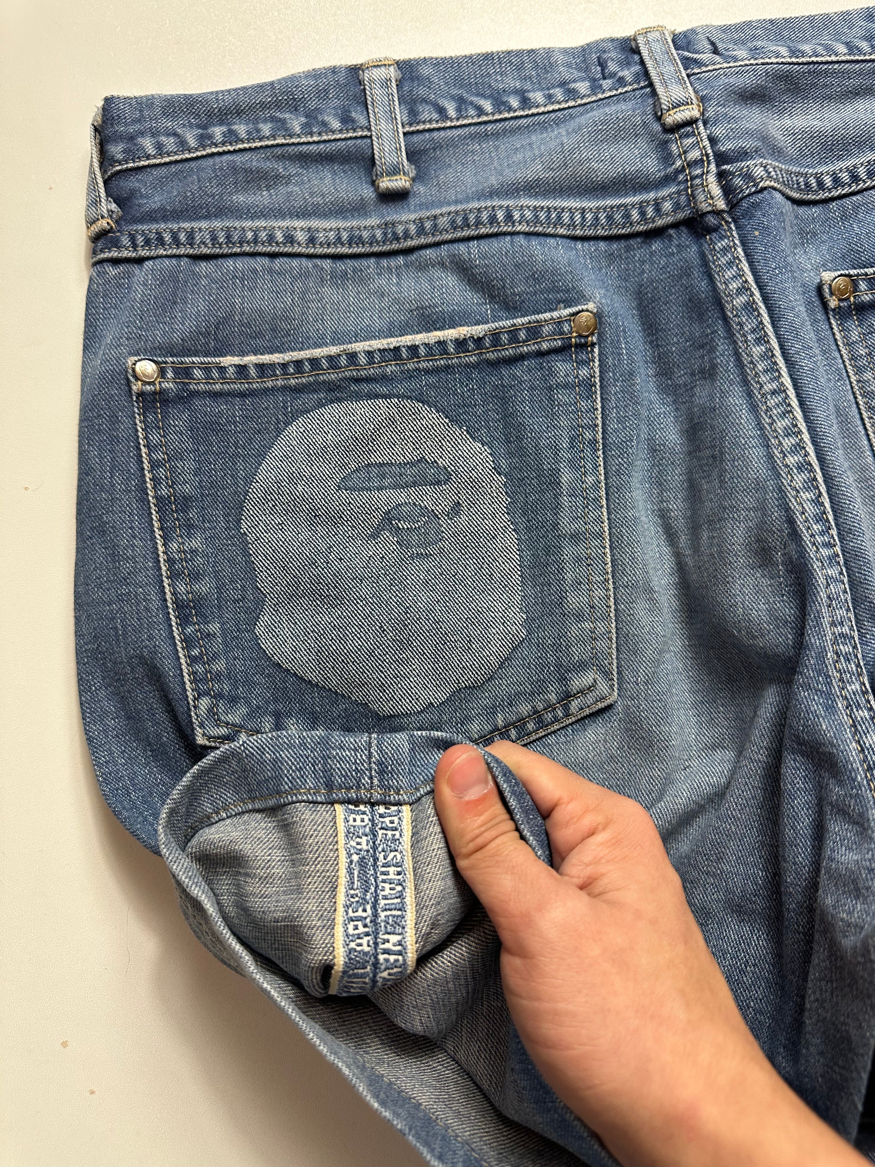 Vintage Bape Head Selvedge Jorts
