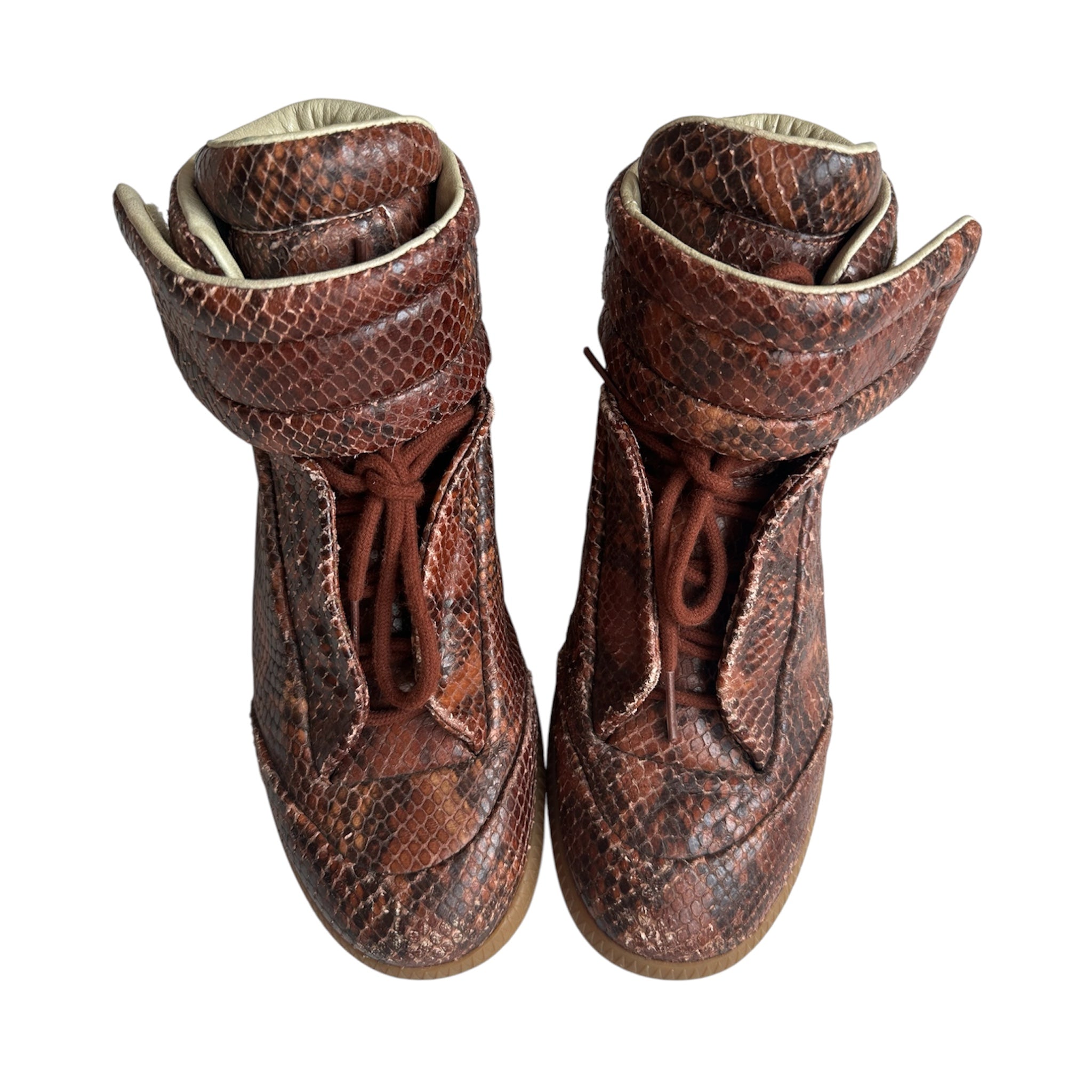 Vintage Maison Margiela Future High Snakeskin Sneakers