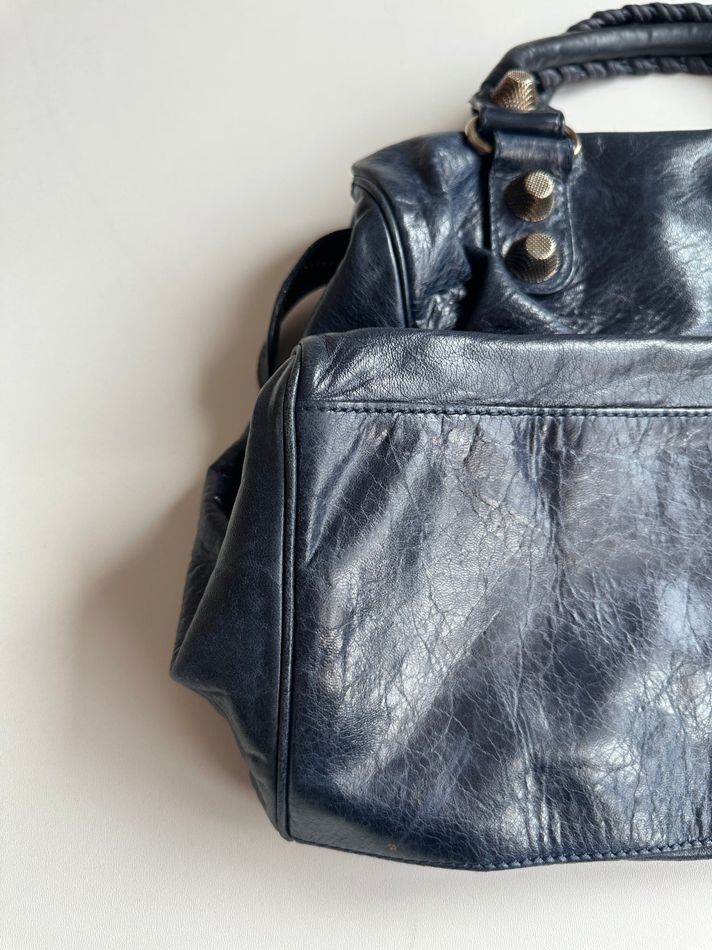 Vintage Balenciaga Midday Giant Bleu Mineral City Bag