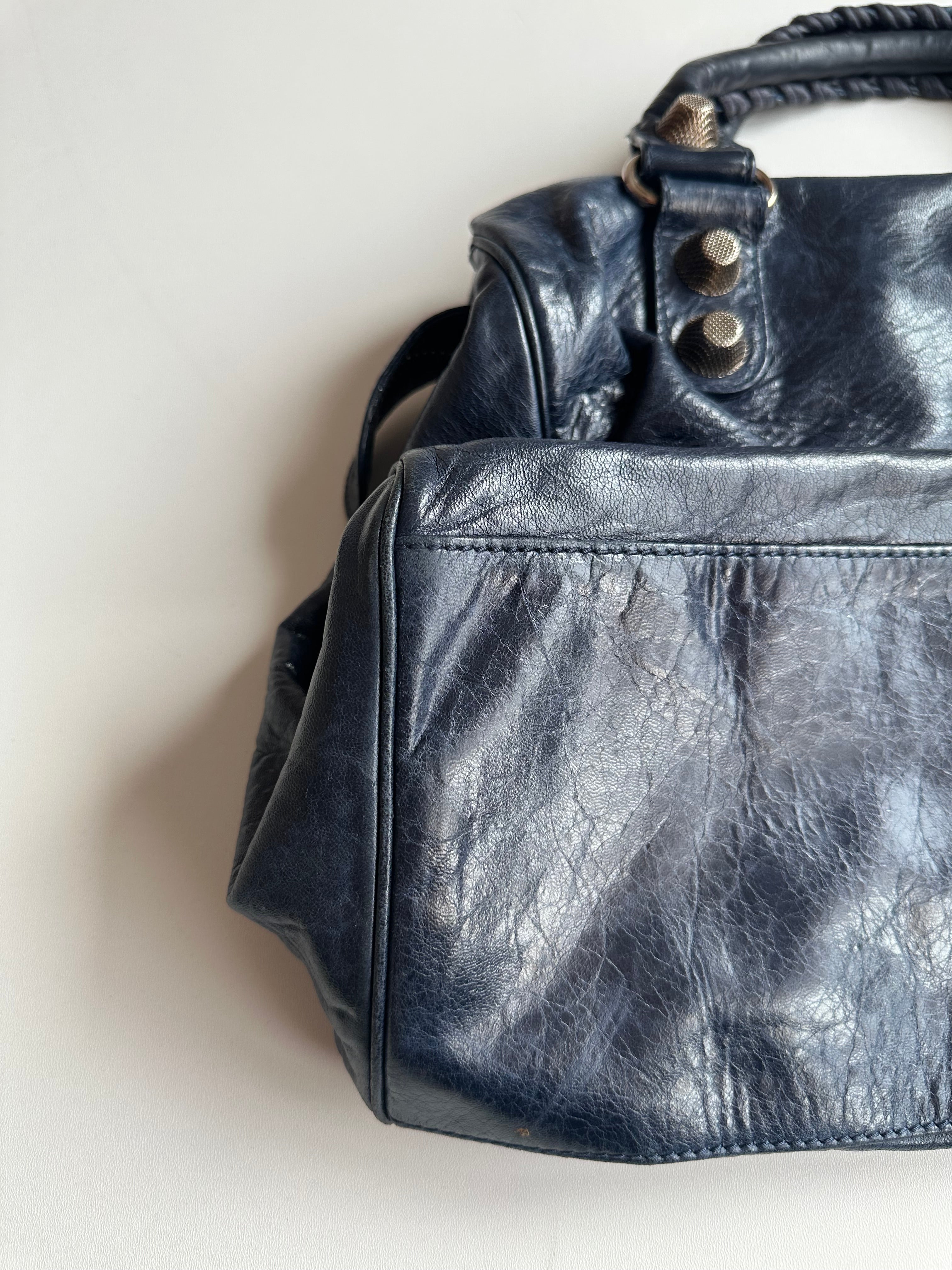 Vintage Balenciaga Midday Giant Bleu Mineral City Bag