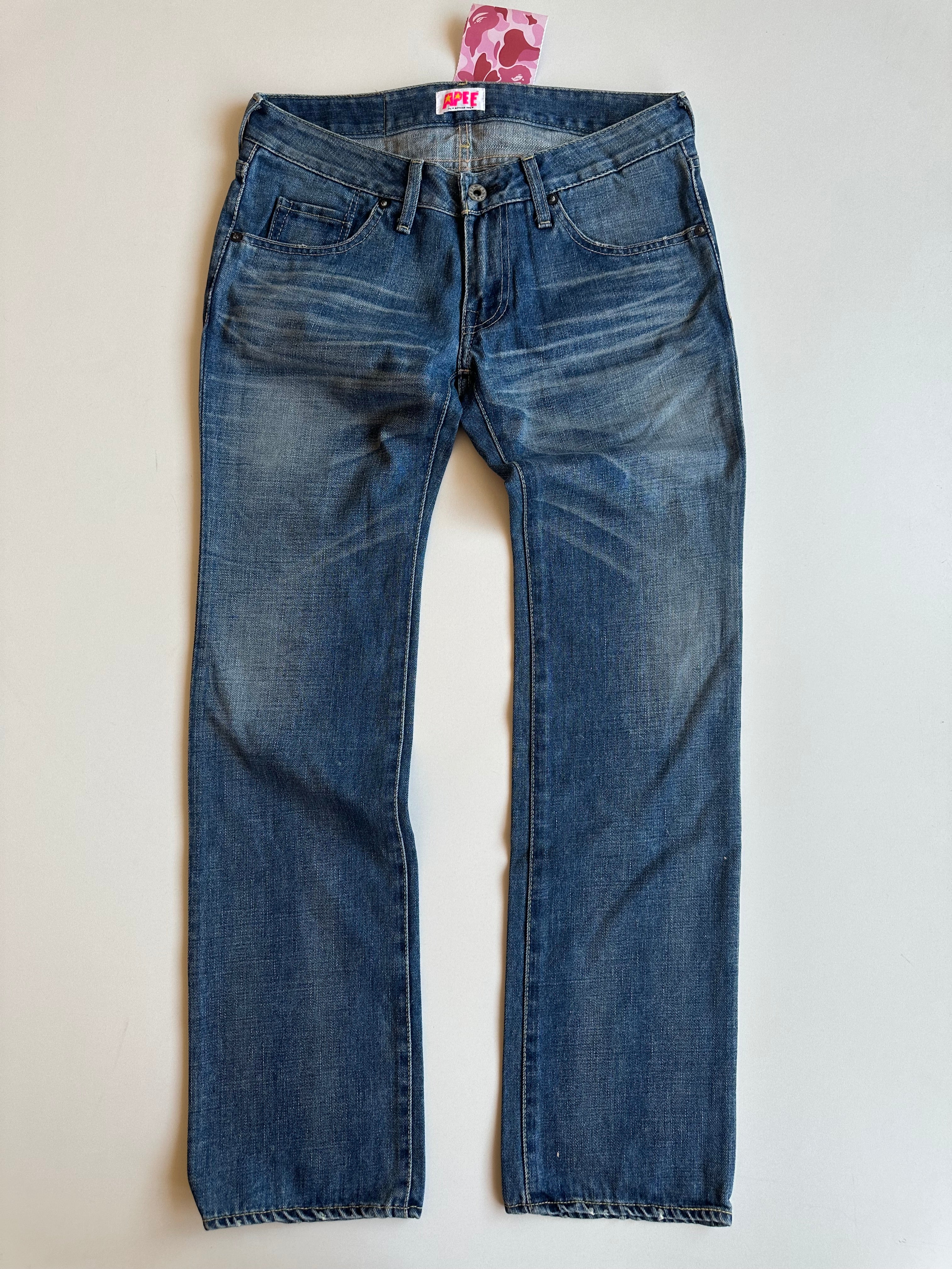 Vintage Bape Embroidered Jeans