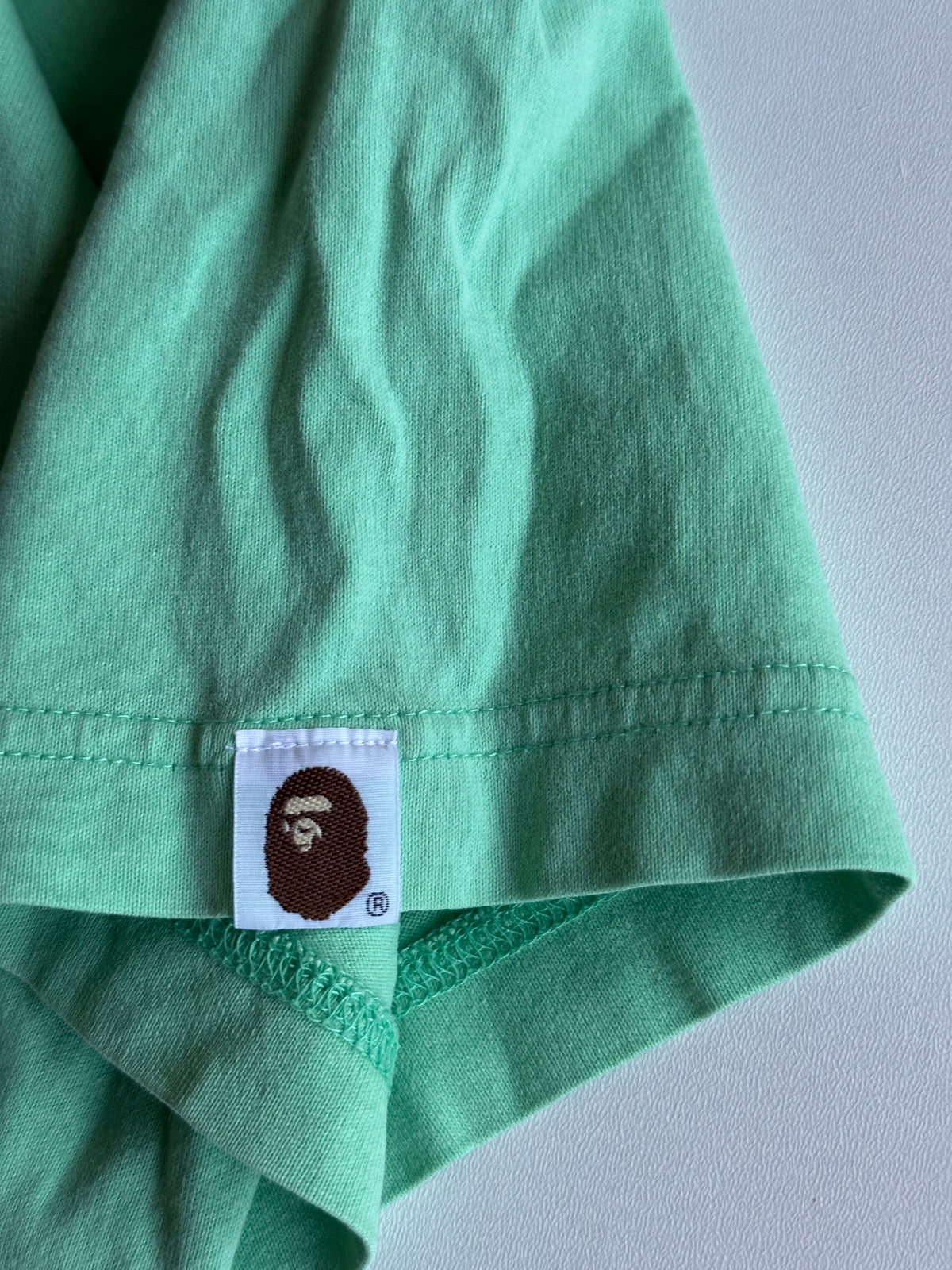 BAPE Varsity Logo Tee Mint Green / Pink
