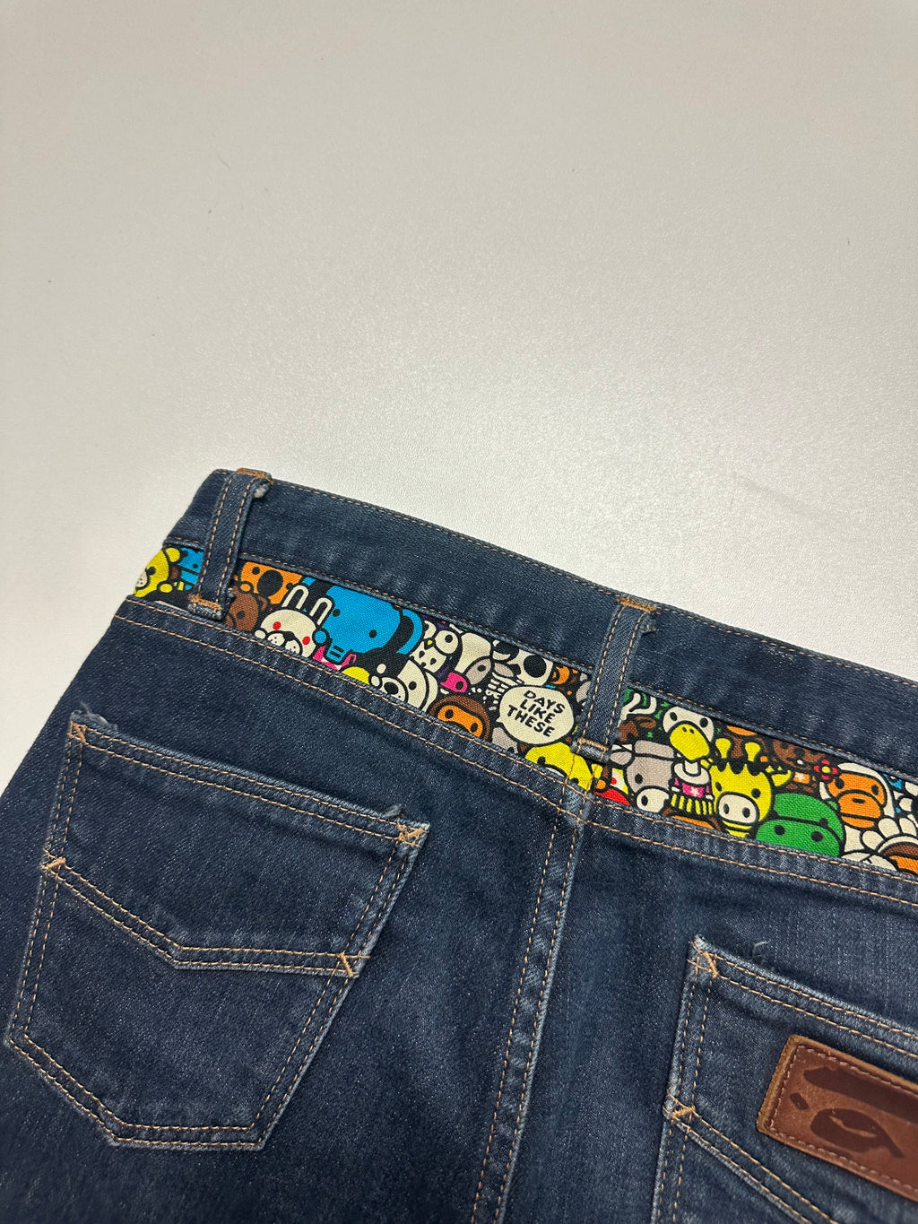 Vintage Bape Baby Milo Sad Face Jeans