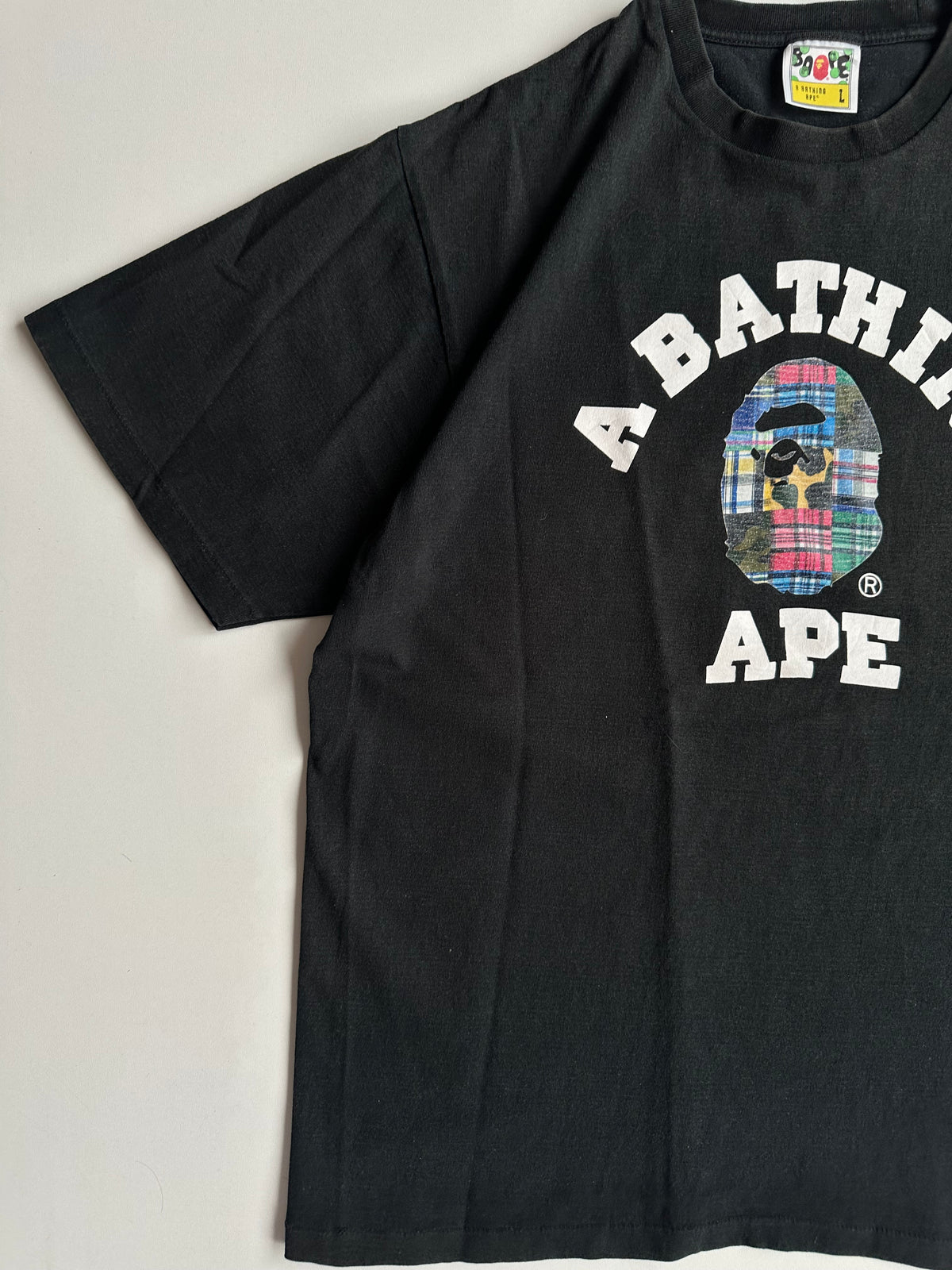 BAPE Patchwork College Tee Black – SS20 – Size L