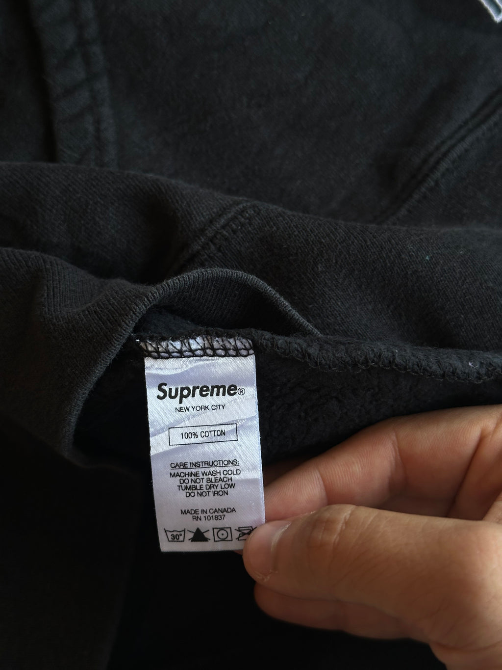 Supreme Topline Zip Up Sweatshirt Black – SS19