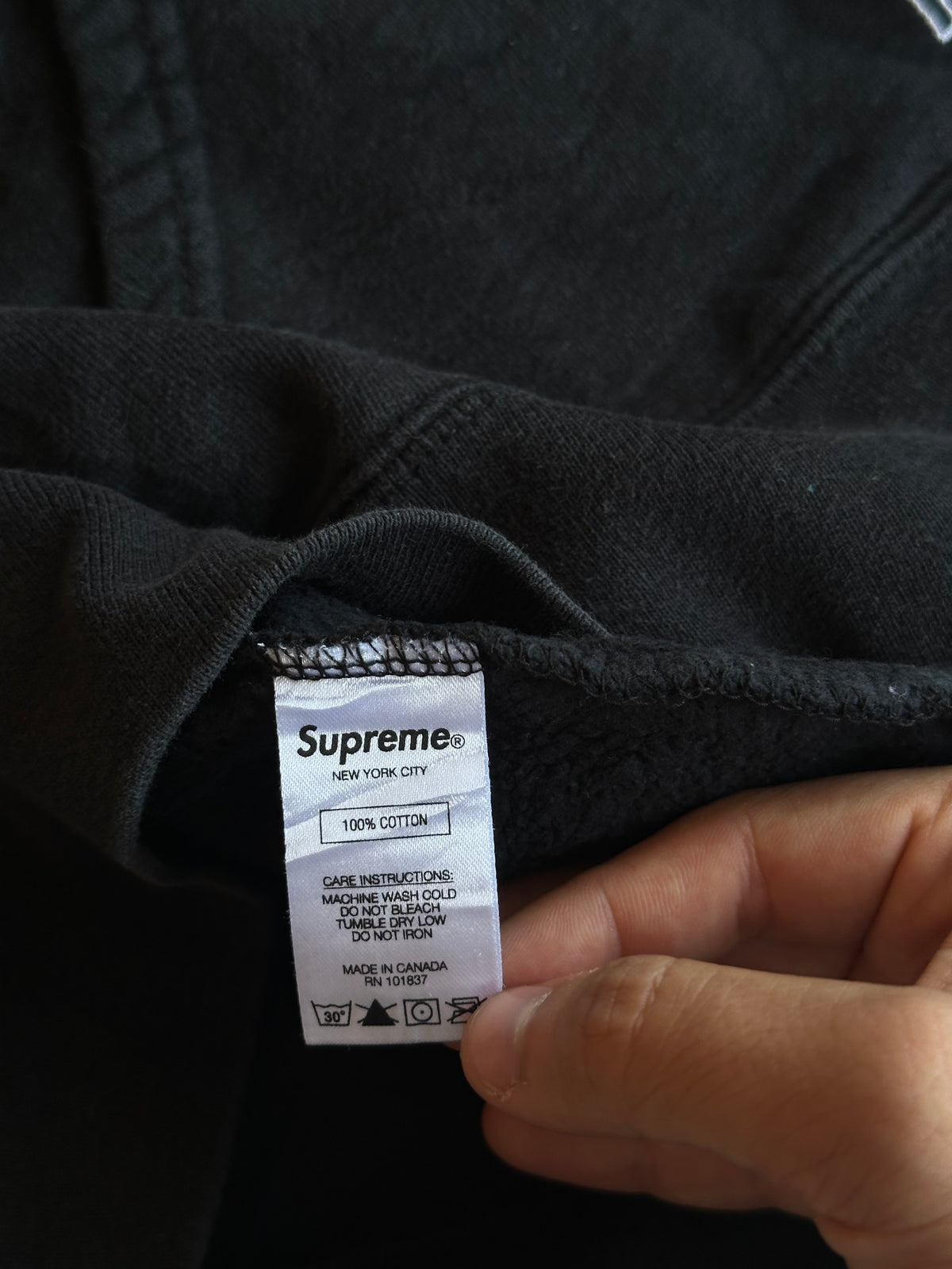 Supreme Topline Zip Up Sweatshirt Black – SS19