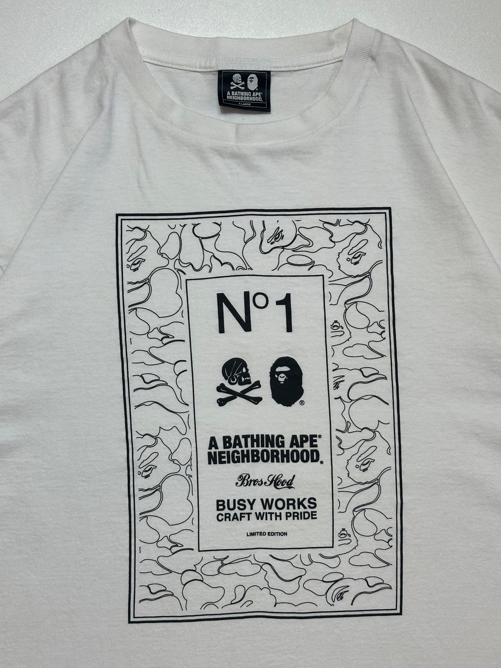 Bape x Neighborhood Camo Frame Tee