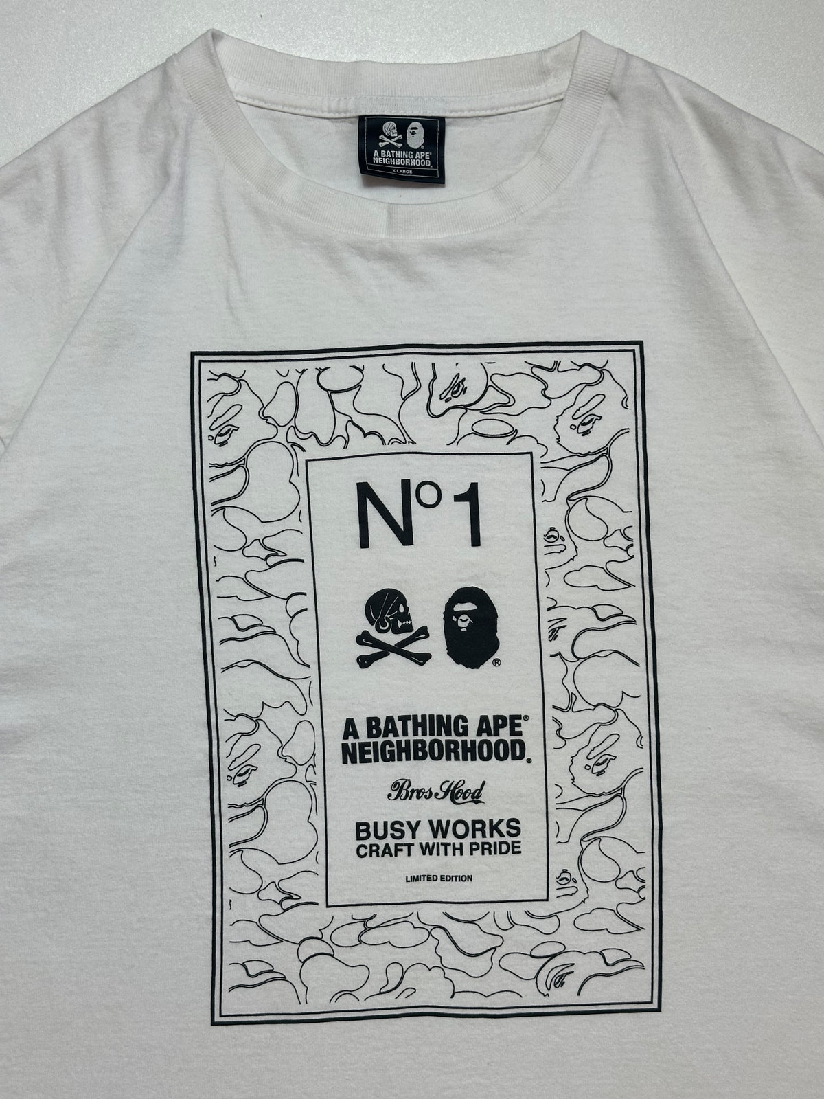 Bape x Neighborhood Camo Frame Tee