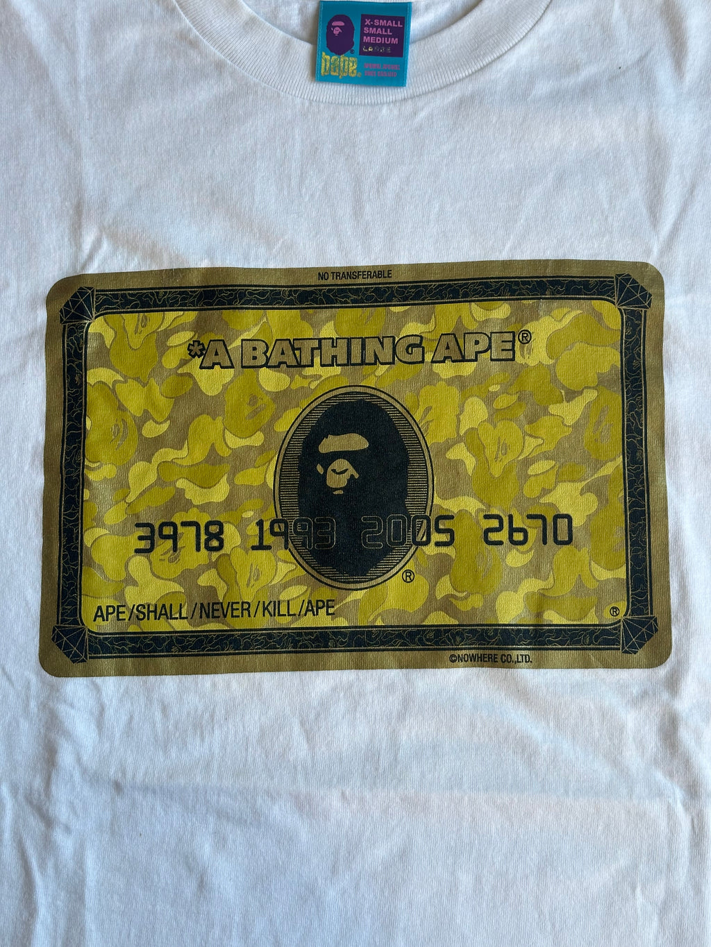 Vintage Bape Gold Card Member Tee