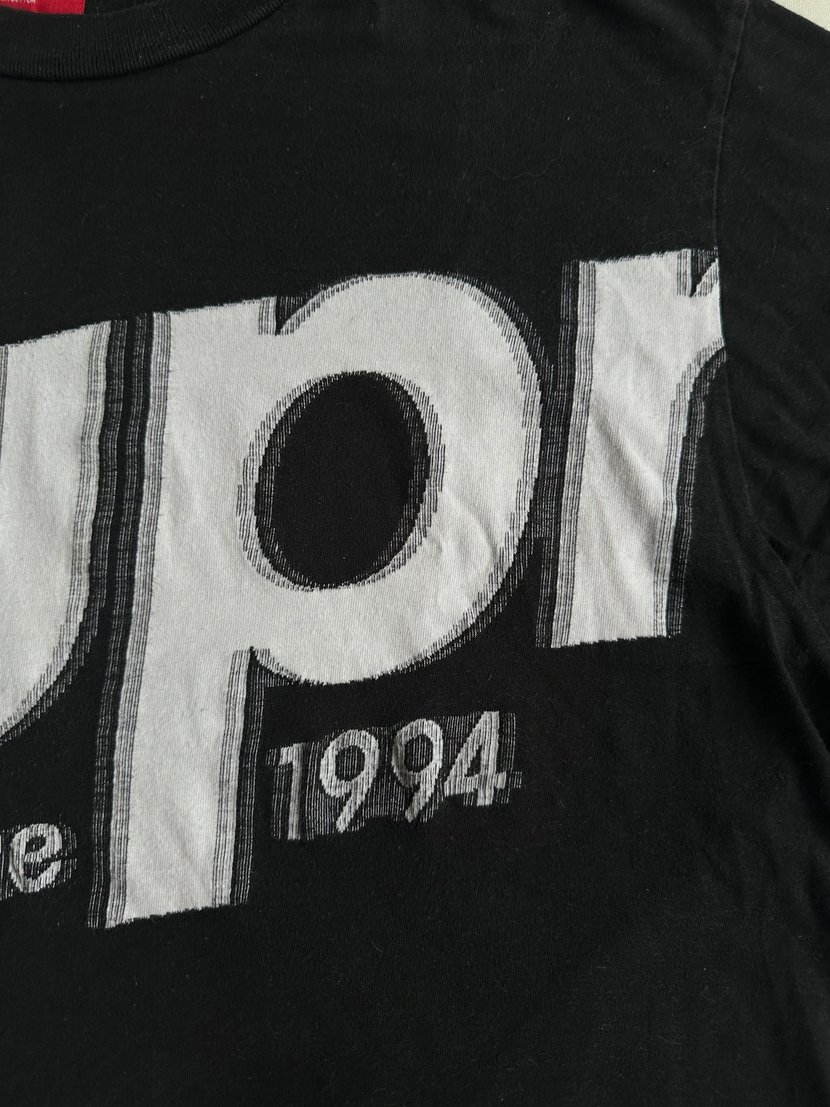 Supreme Intarsia Spellout S/S Top Black – SS21