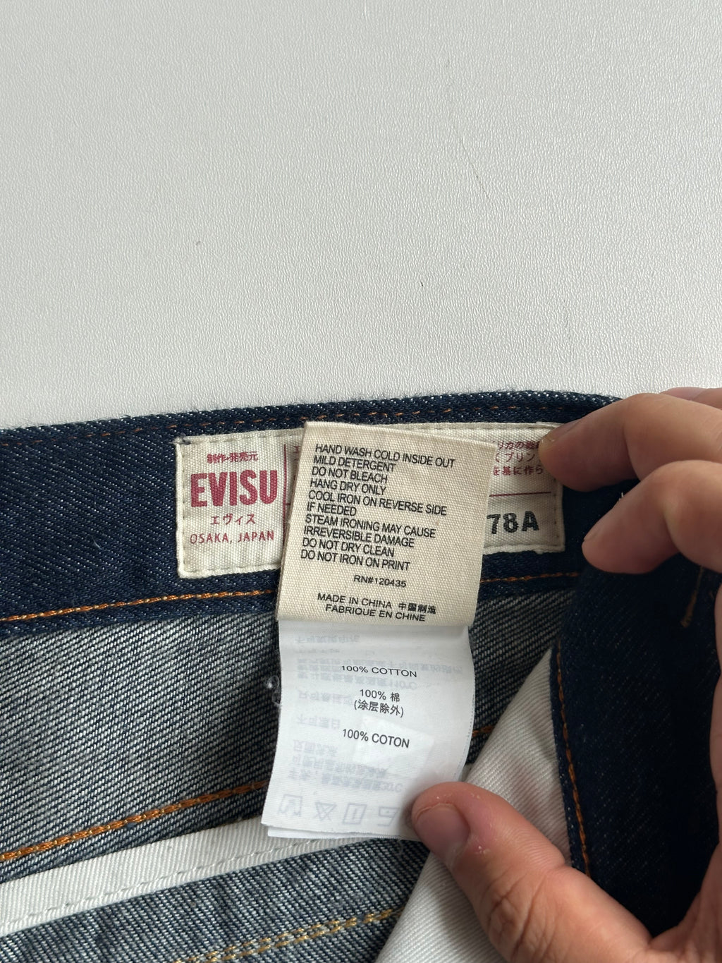 EVISU Graffiti Daruma Daicock Slim Fit Jeans #2010 Indigo – SS23 – W30 L34